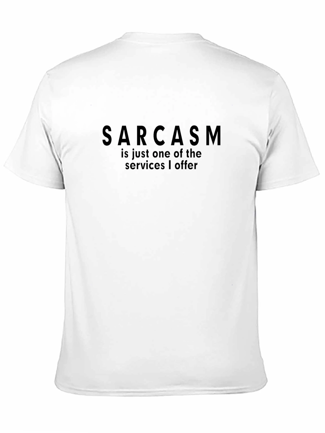 Sarcasm Services Black Graphic Tee for Men