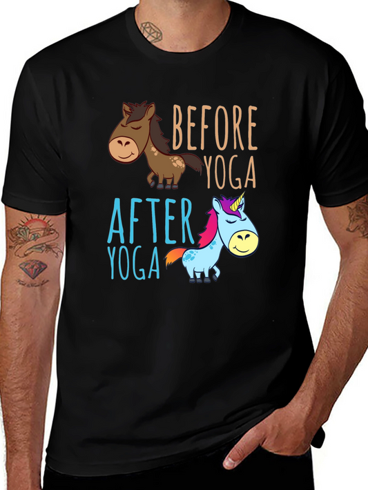 Before & After Yoga Graphic Tee