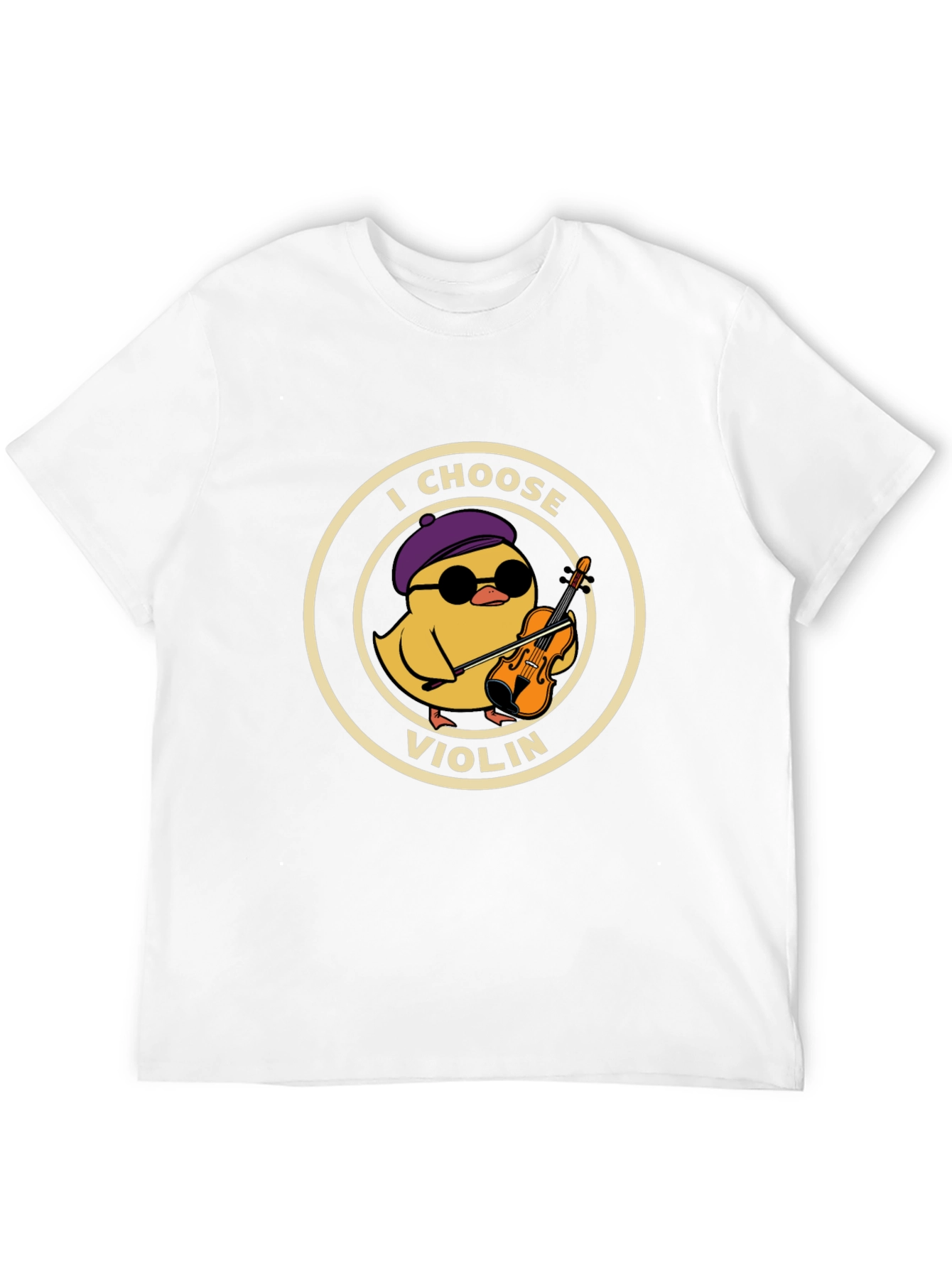 I Choose Violin Black T-Shirt - Music Lover Tee