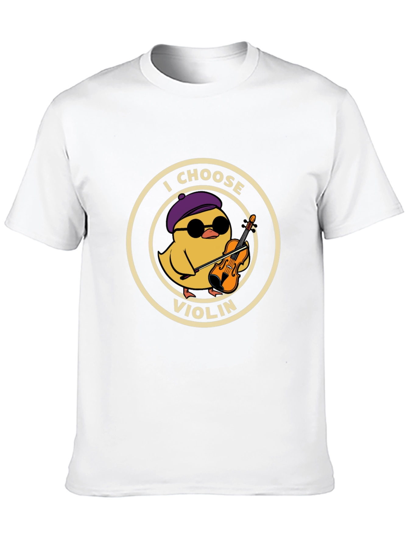 I Choose Violin Black T-Shirt - Music Lover Tee