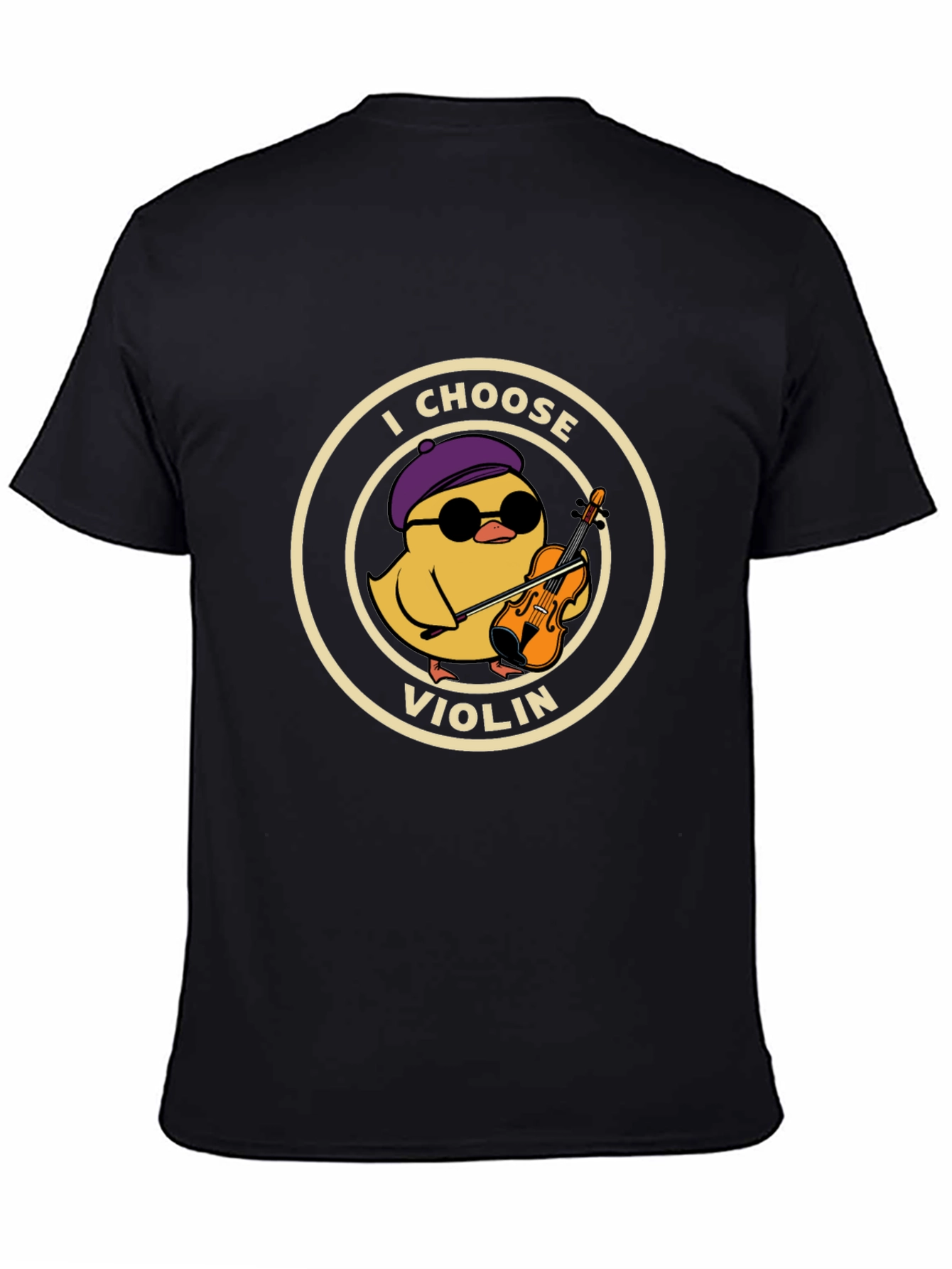 I Choose Violin Black T-Shirt - Music Lover Tee