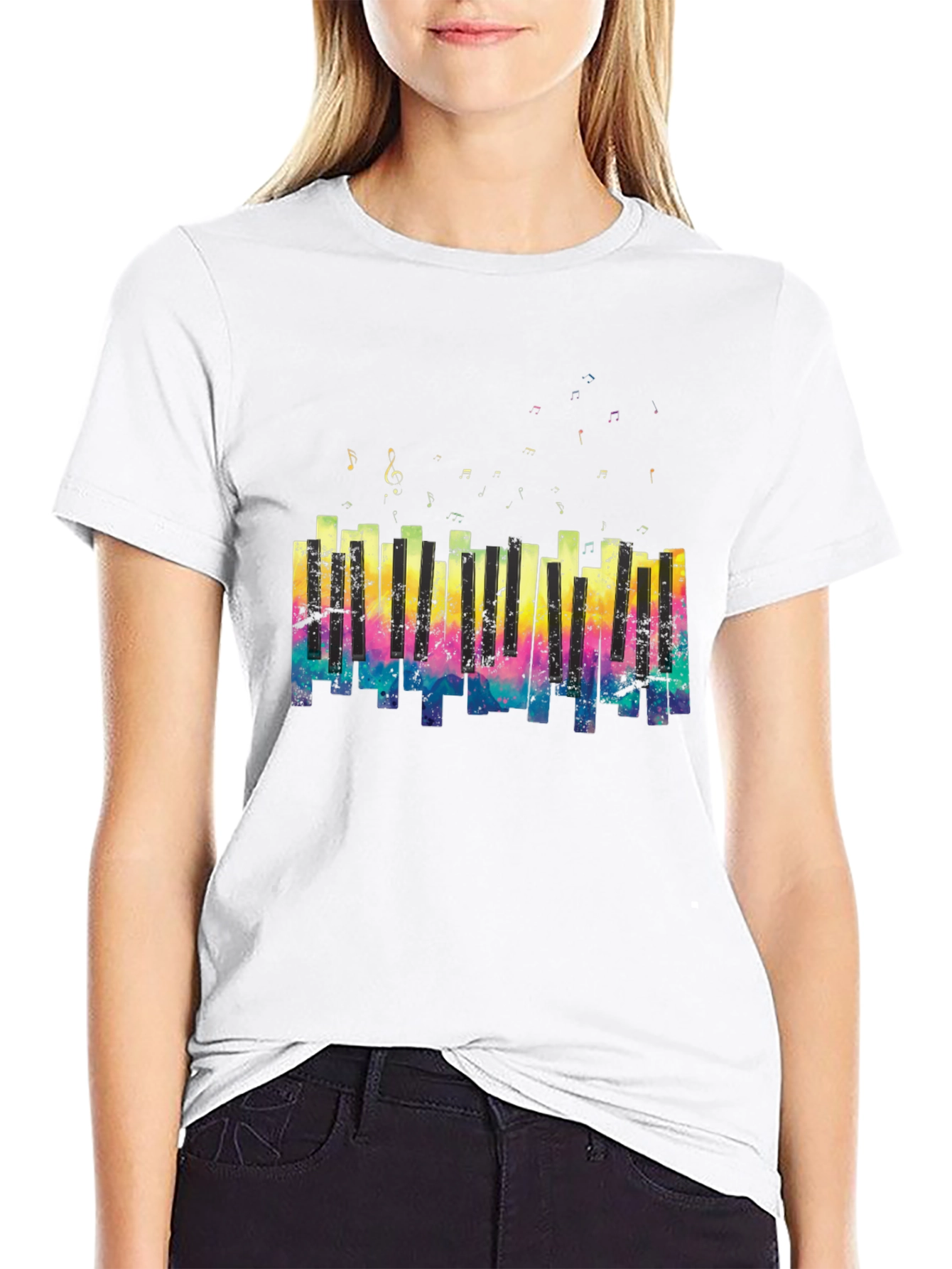 Musical Piano Keys Graphic Tee