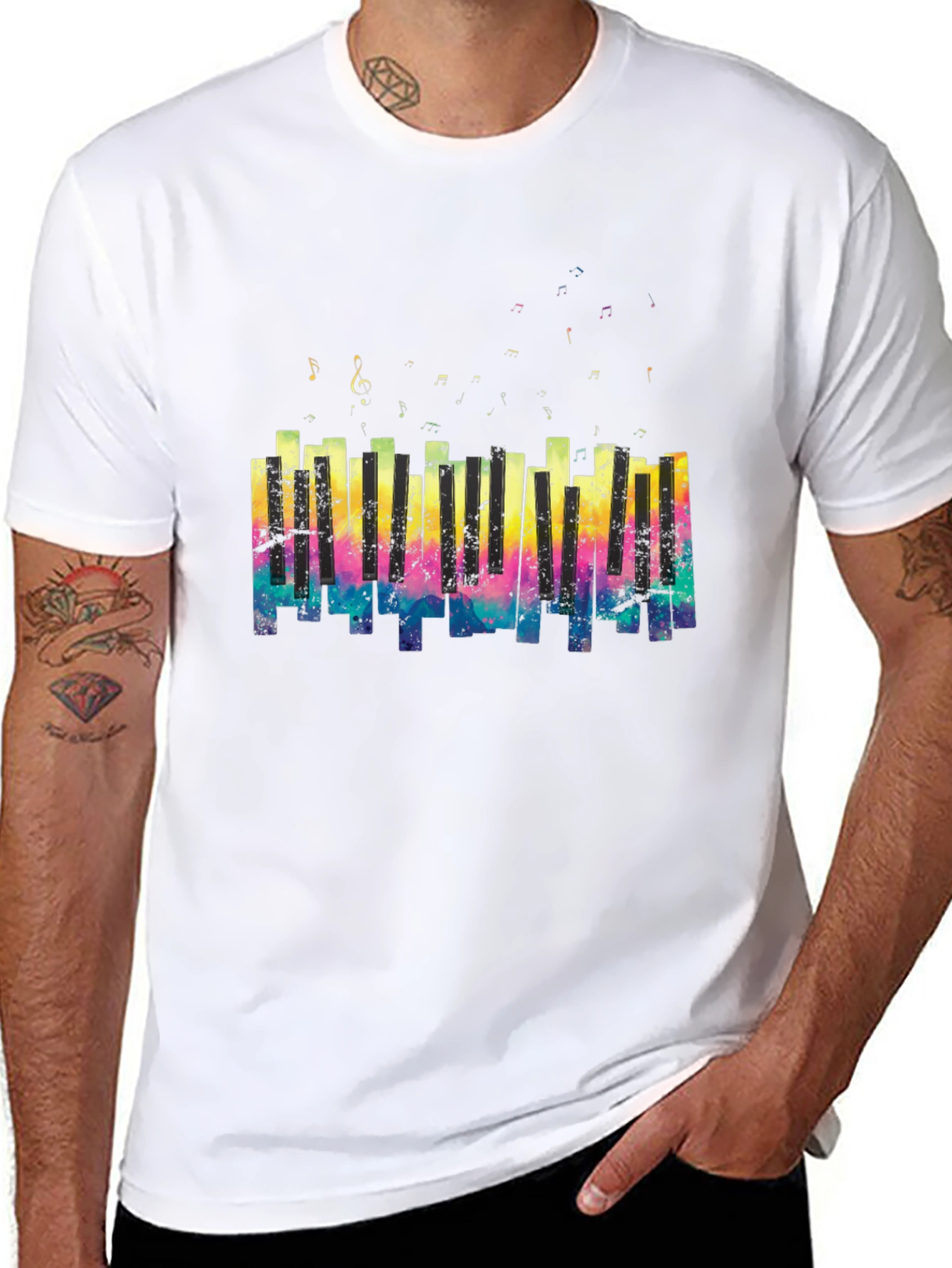 Musical Piano Keys Graphic Tee