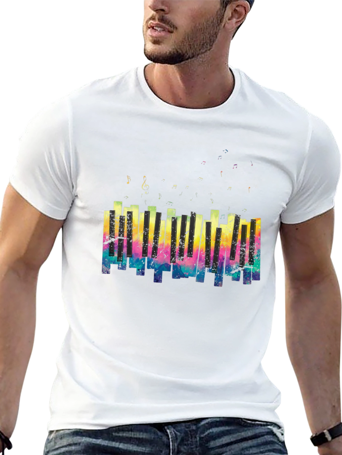 Musical Piano Keys Graphic Tee