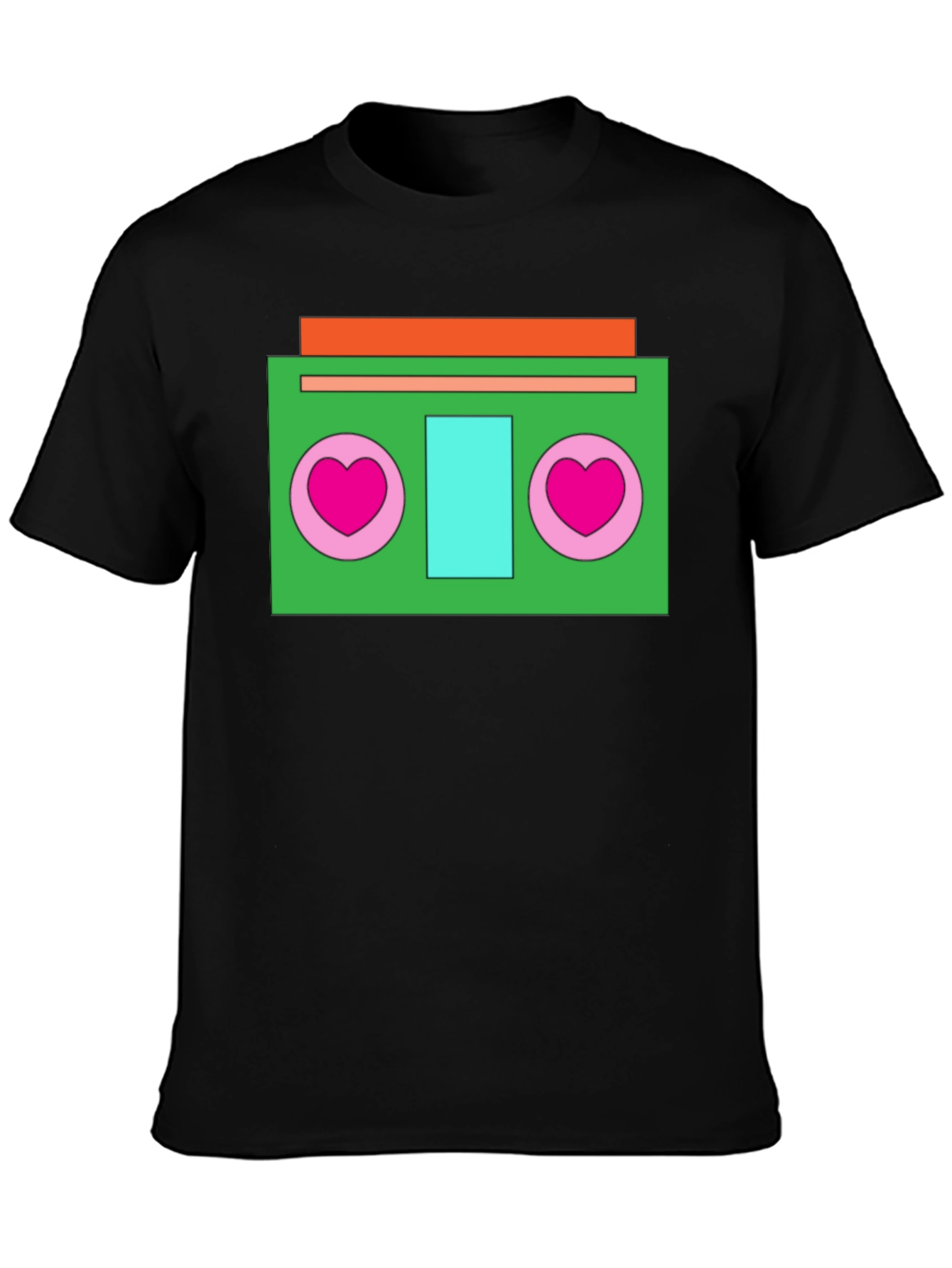 Retro Cassette Player Heart T-Shirt