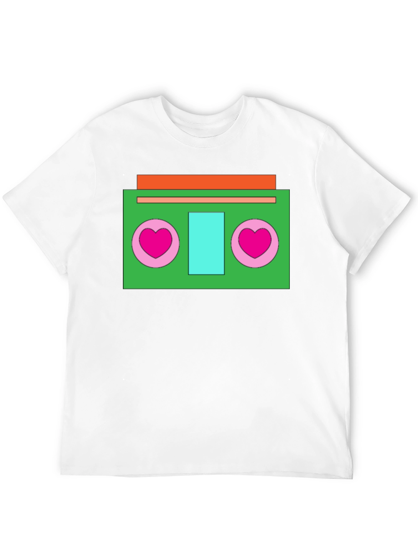 Retro Cassette Player Heart T-Shirt