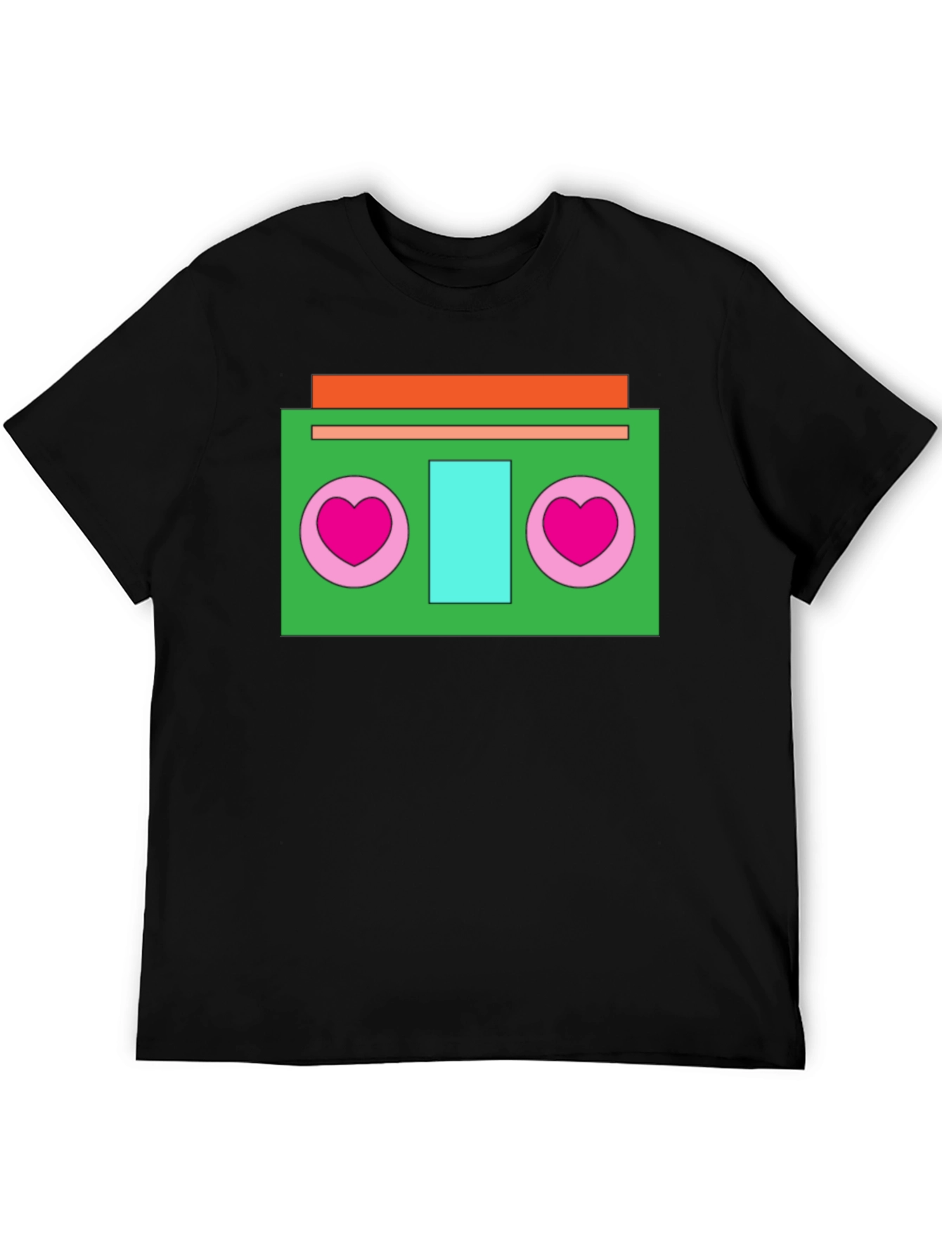 Retro Cassette Player Heart T-Shirt
