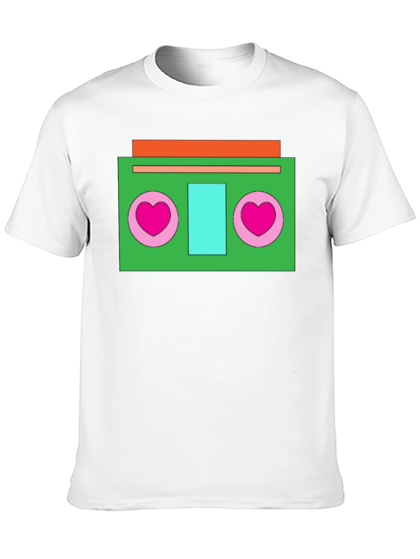 Retro Cassette Player Heart T-Shirt
