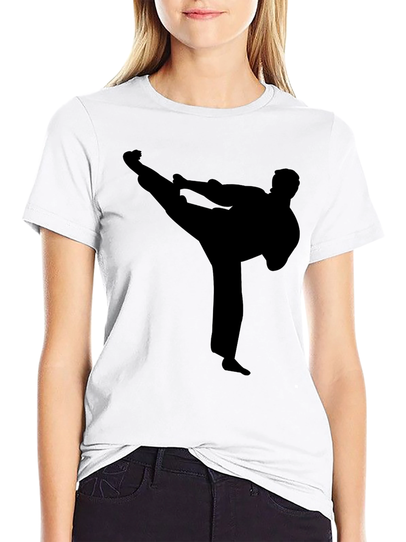 Karate Silhouette Black T-Shirt