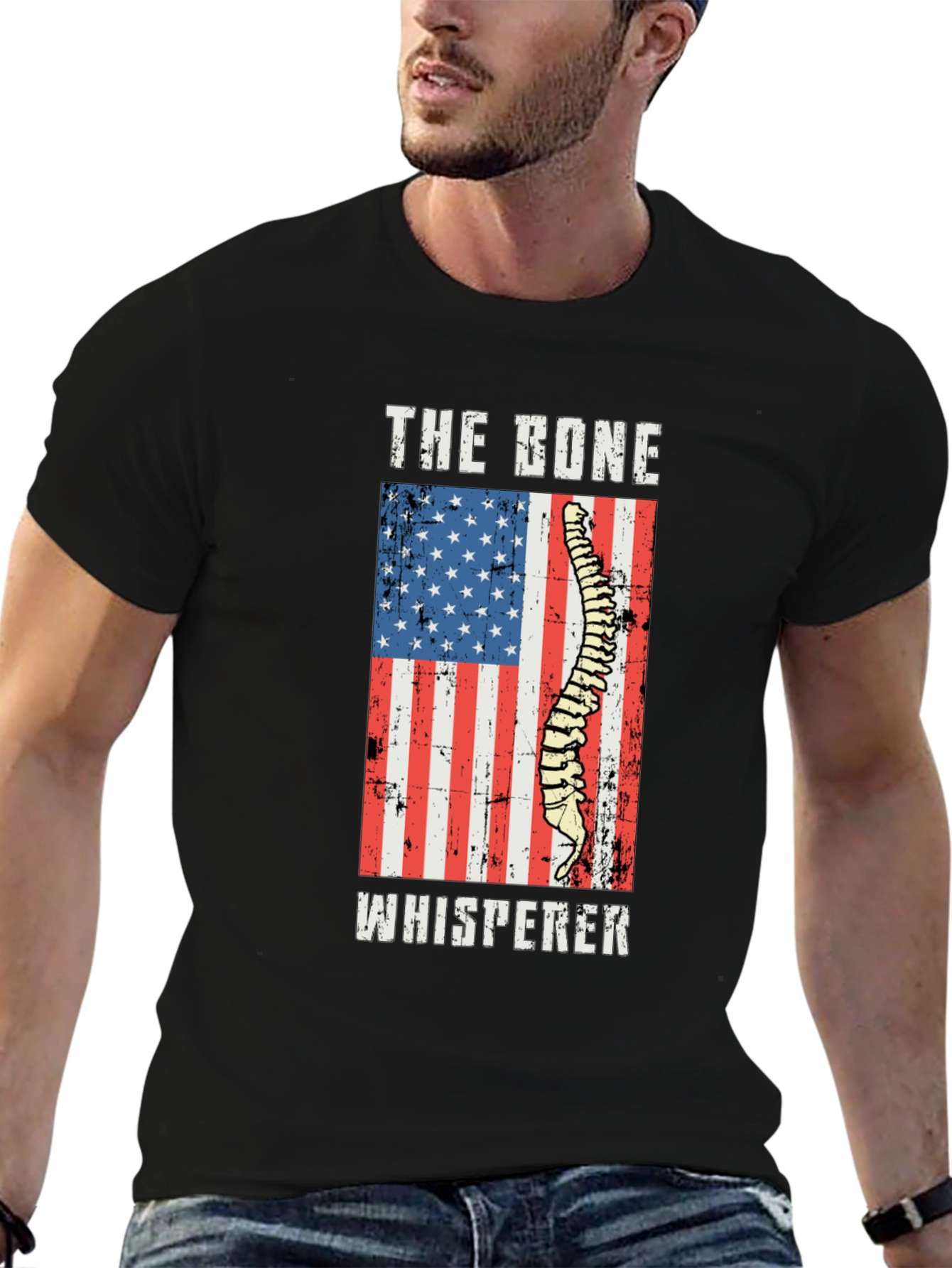 Bone Whisperer USA Flag Graphic T-Shirt