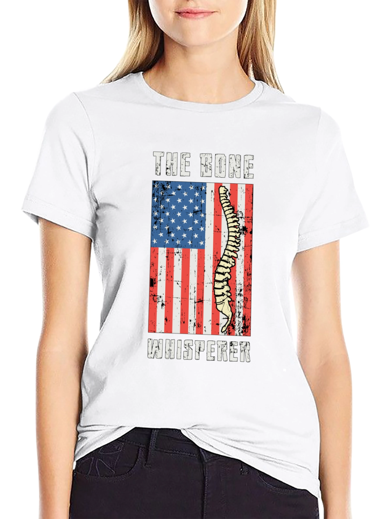 Bone Whisperer USA Flag Graphic T-Shirt