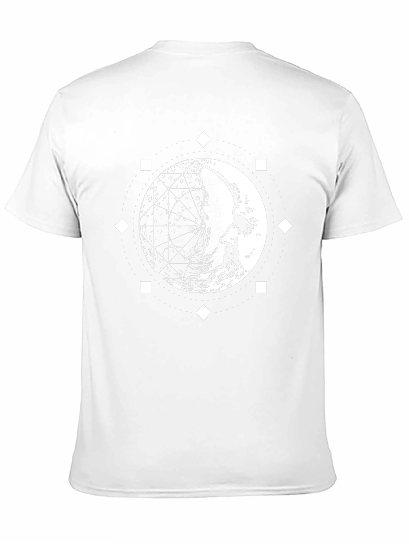 Mystic Moon Face Graphic Print Tee