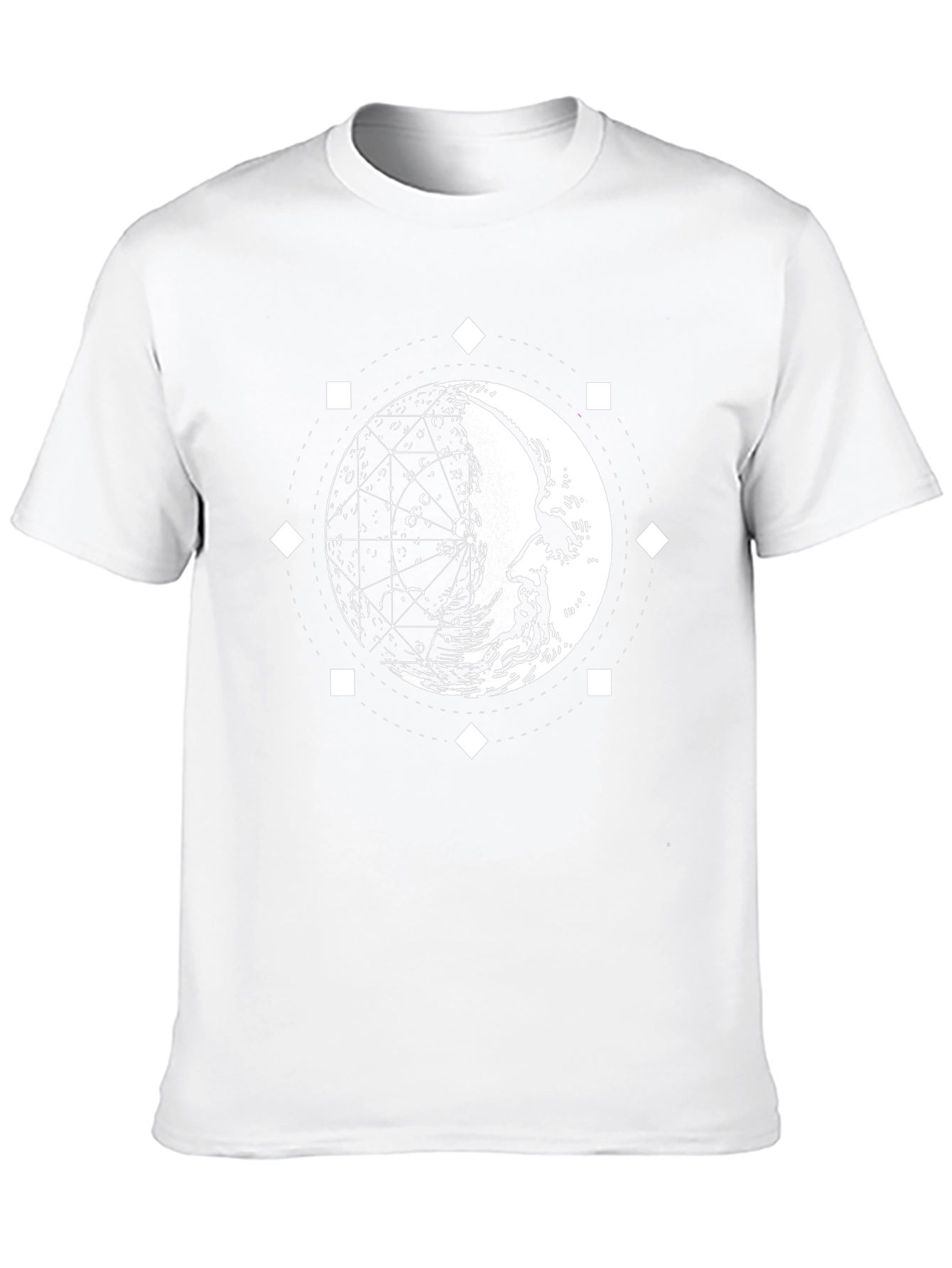 Mystic Moon Face Graphic Print Tee