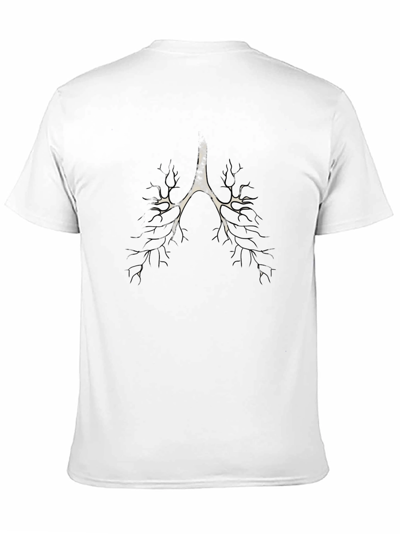 Anatomical Lungs Graphic T-Shirt - Black