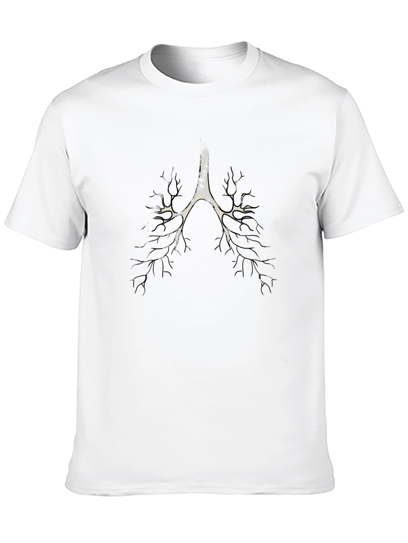 Anatomical Lungs Graphic T-Shirt - Black