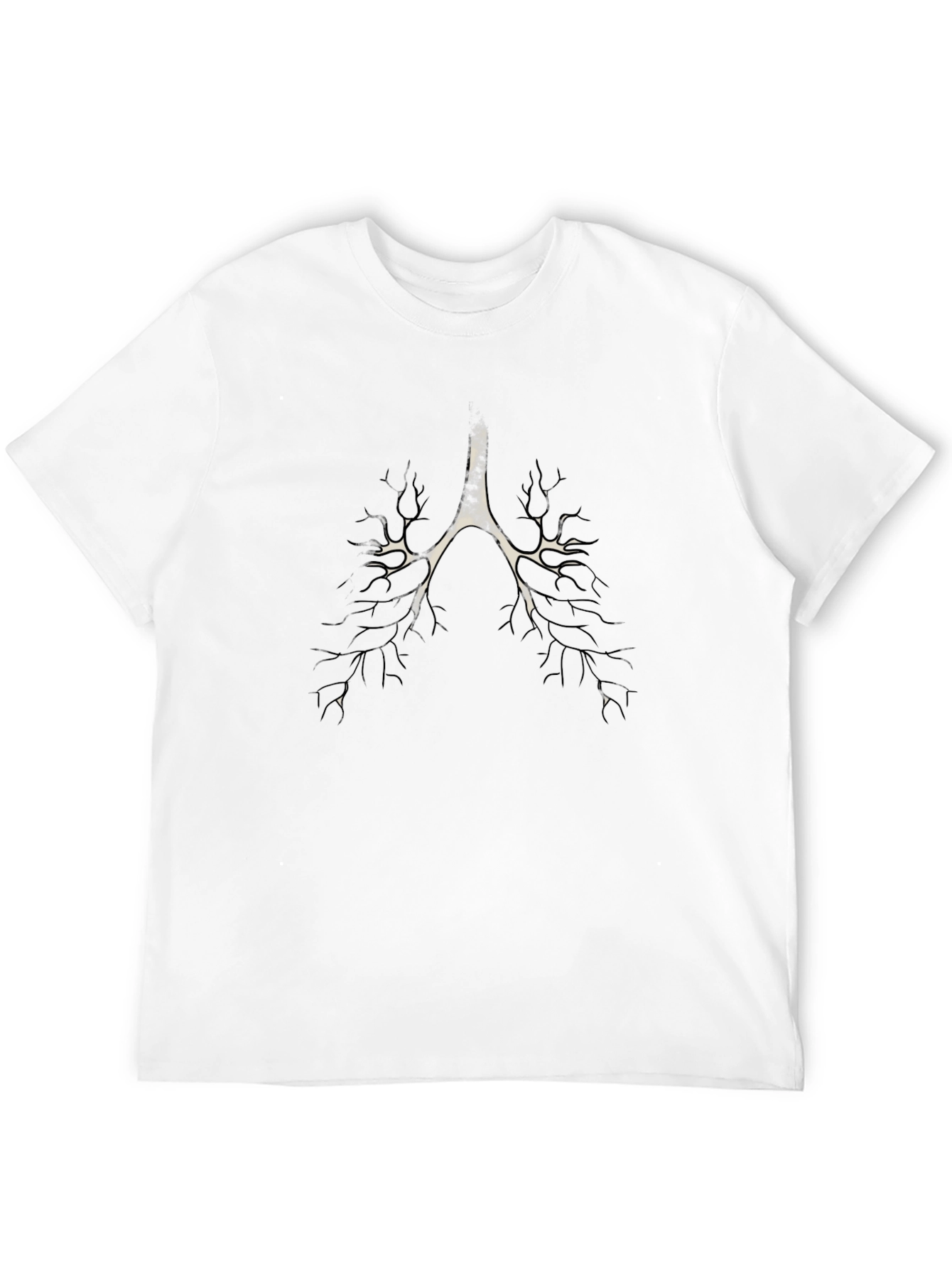 Anatomical Lungs Graphic T-Shirt - Black