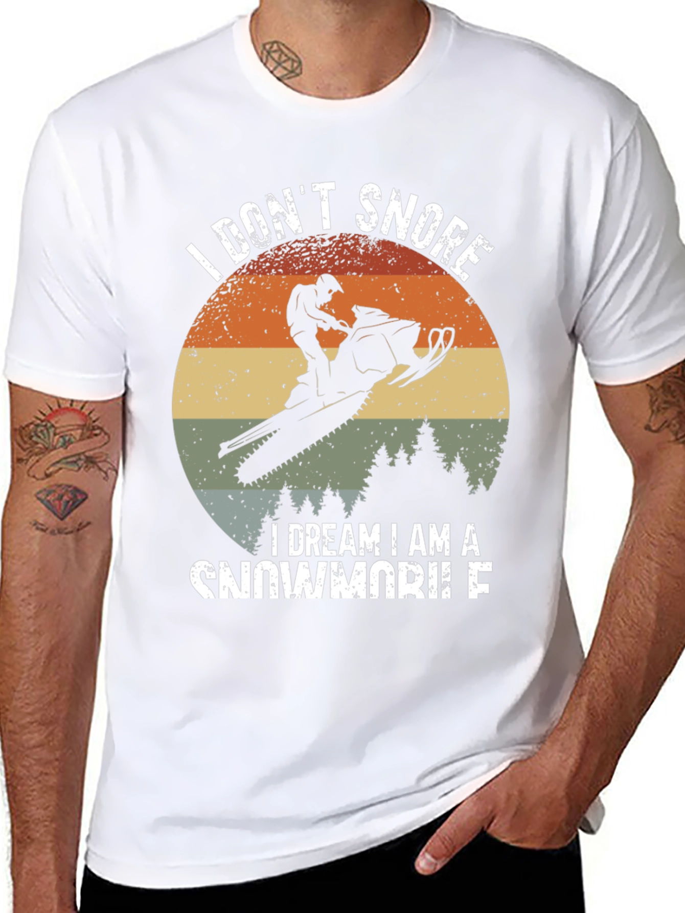 I Dont Snore Snowmobile Graphic Tee