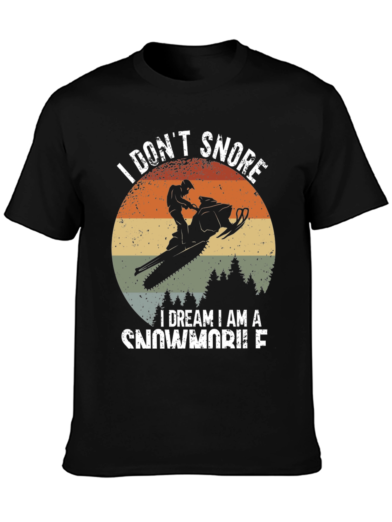 I Dont Snore Snowmobile Graphic Tee