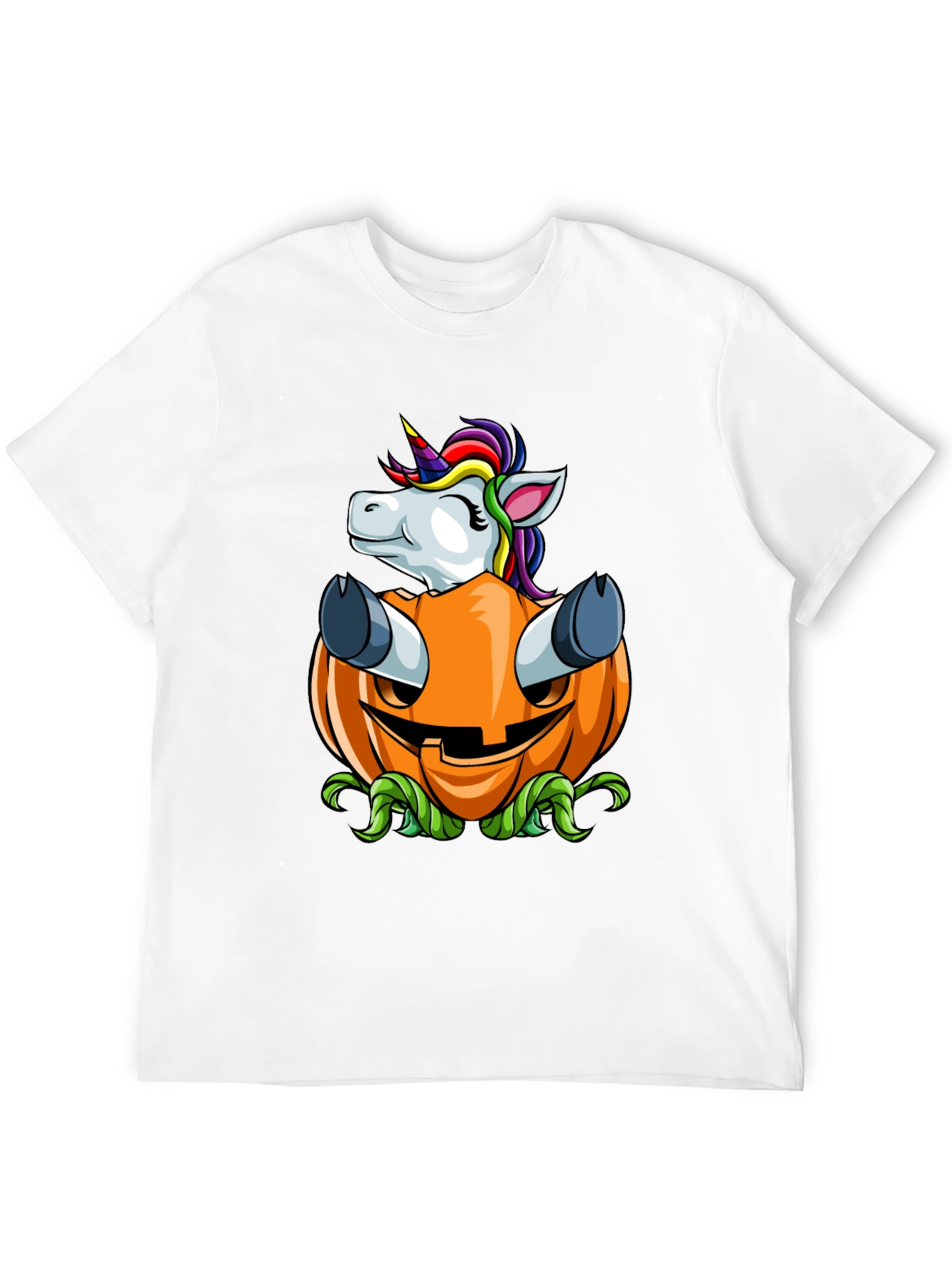 Unicorn in Pumpkin Halloween Graphic Tee
