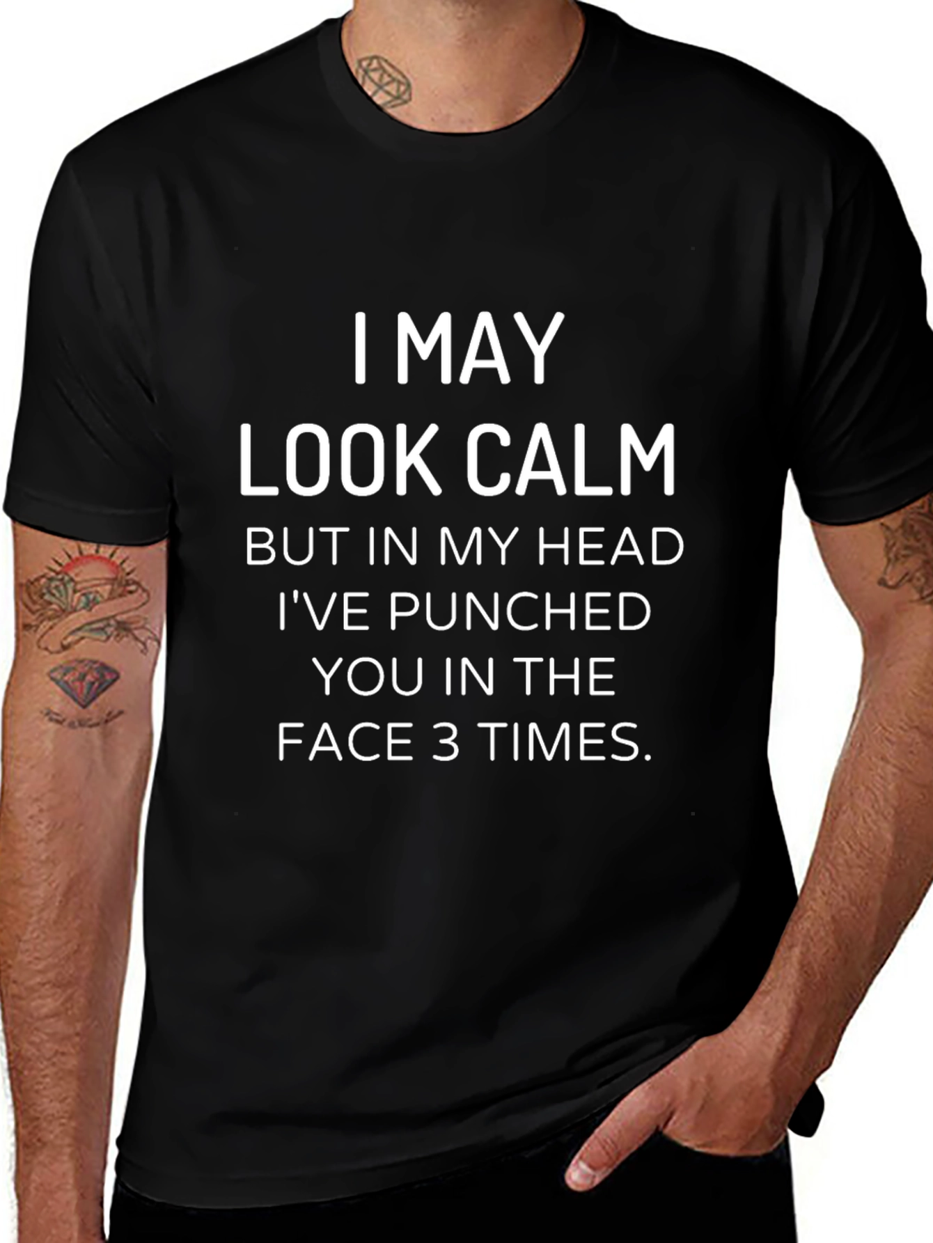 Funny Graphic Tee - I May Look Calm T-Shirt