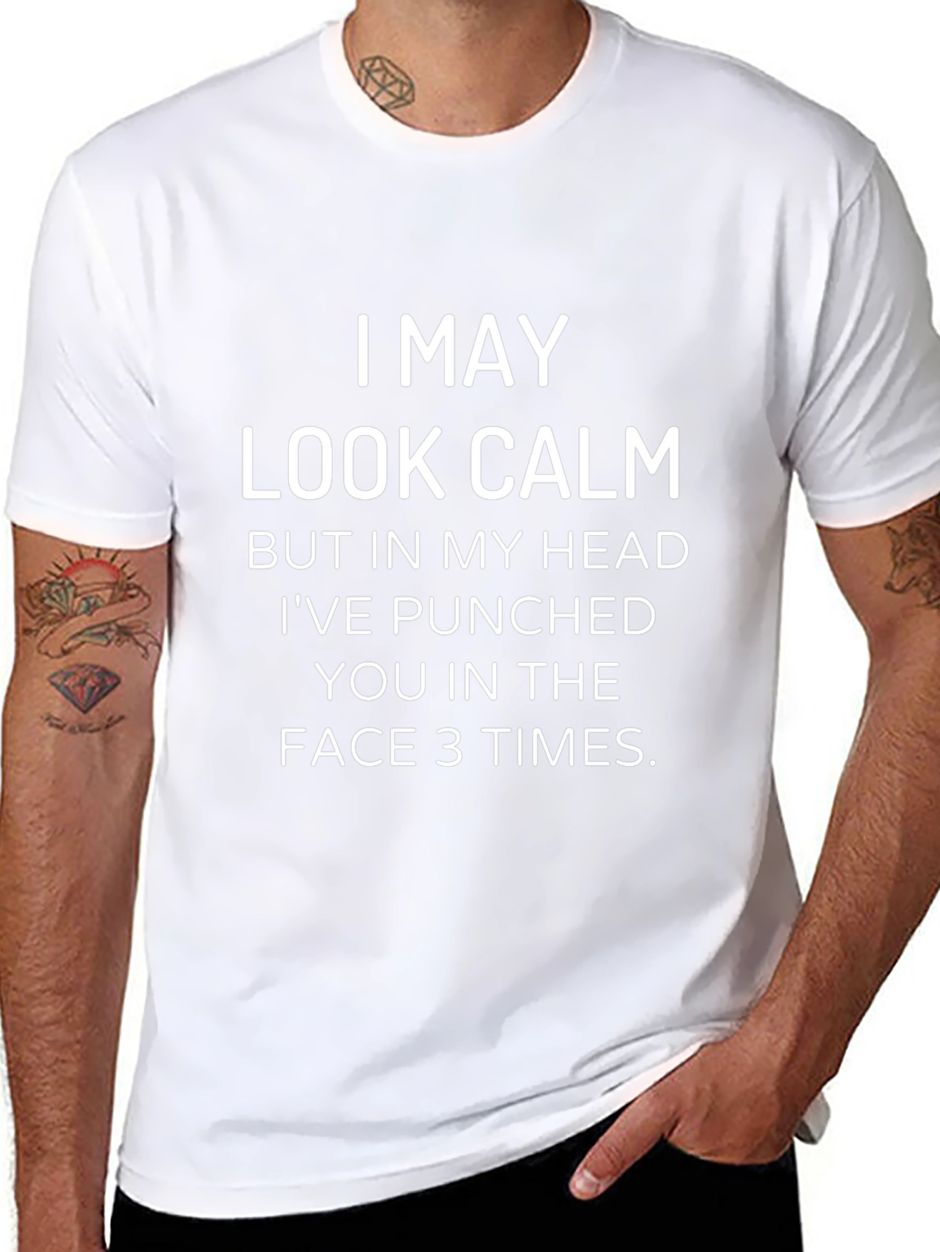 Funny Graphic Tee - I May Look Calm T-Shirt
