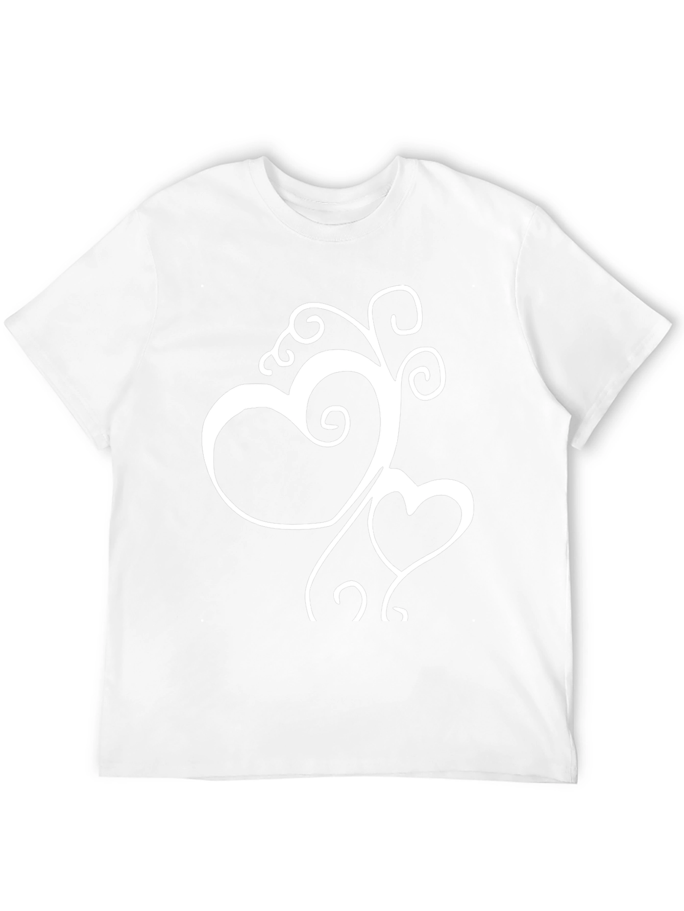 Heart Swirl Graphic Tee - Black Casual Shirt