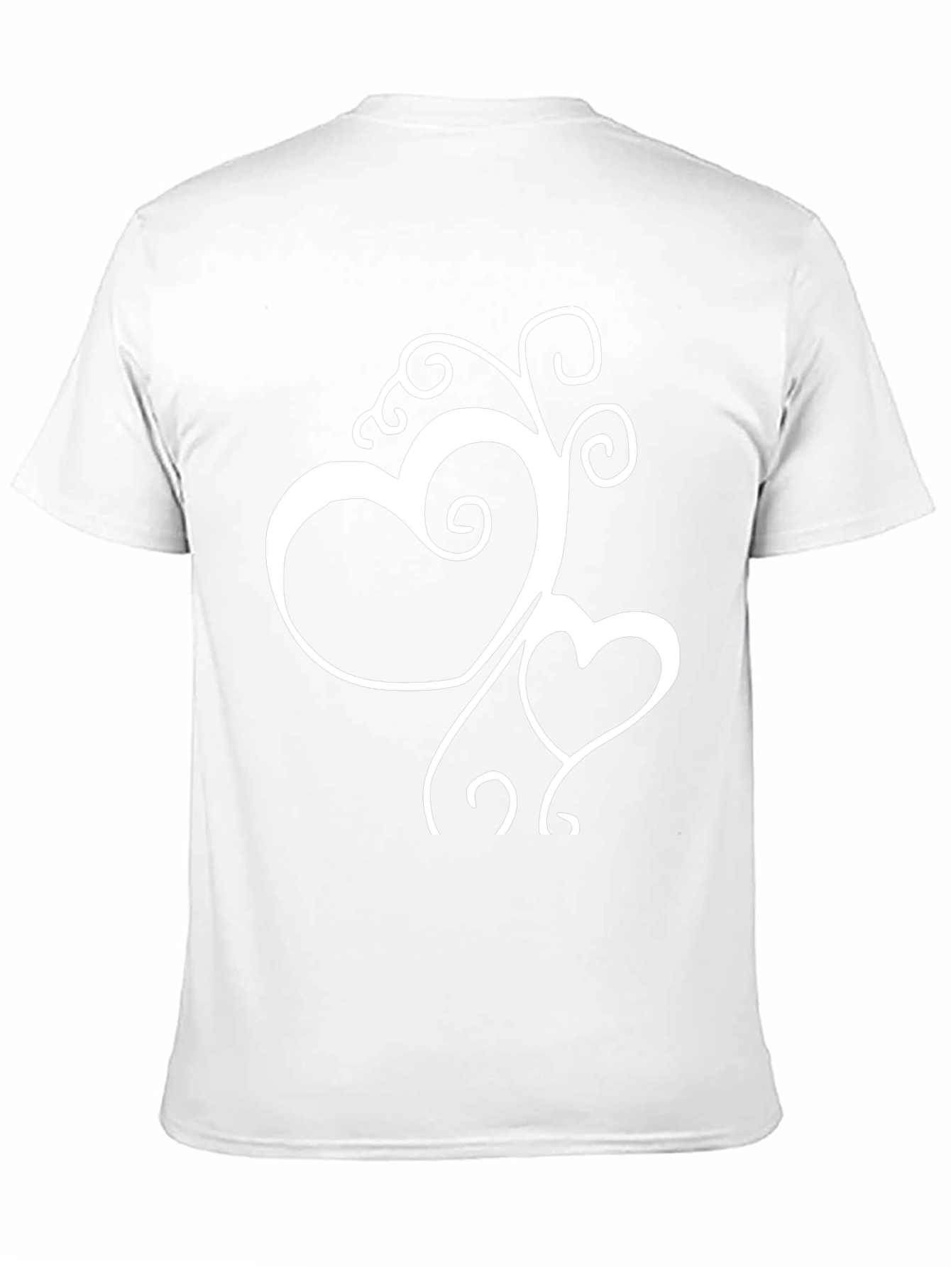 Heart Swirl Graphic Tee - Black Casual Shirt
