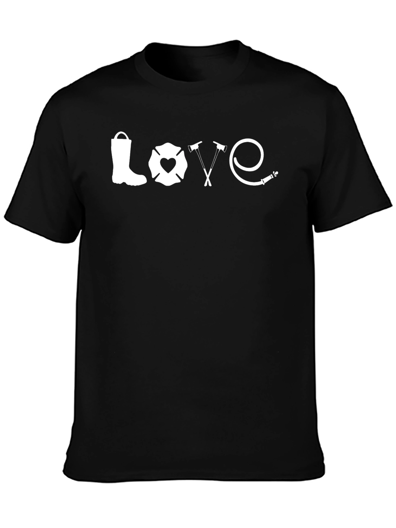 Firefighter LOVE Graphic T-Shirt