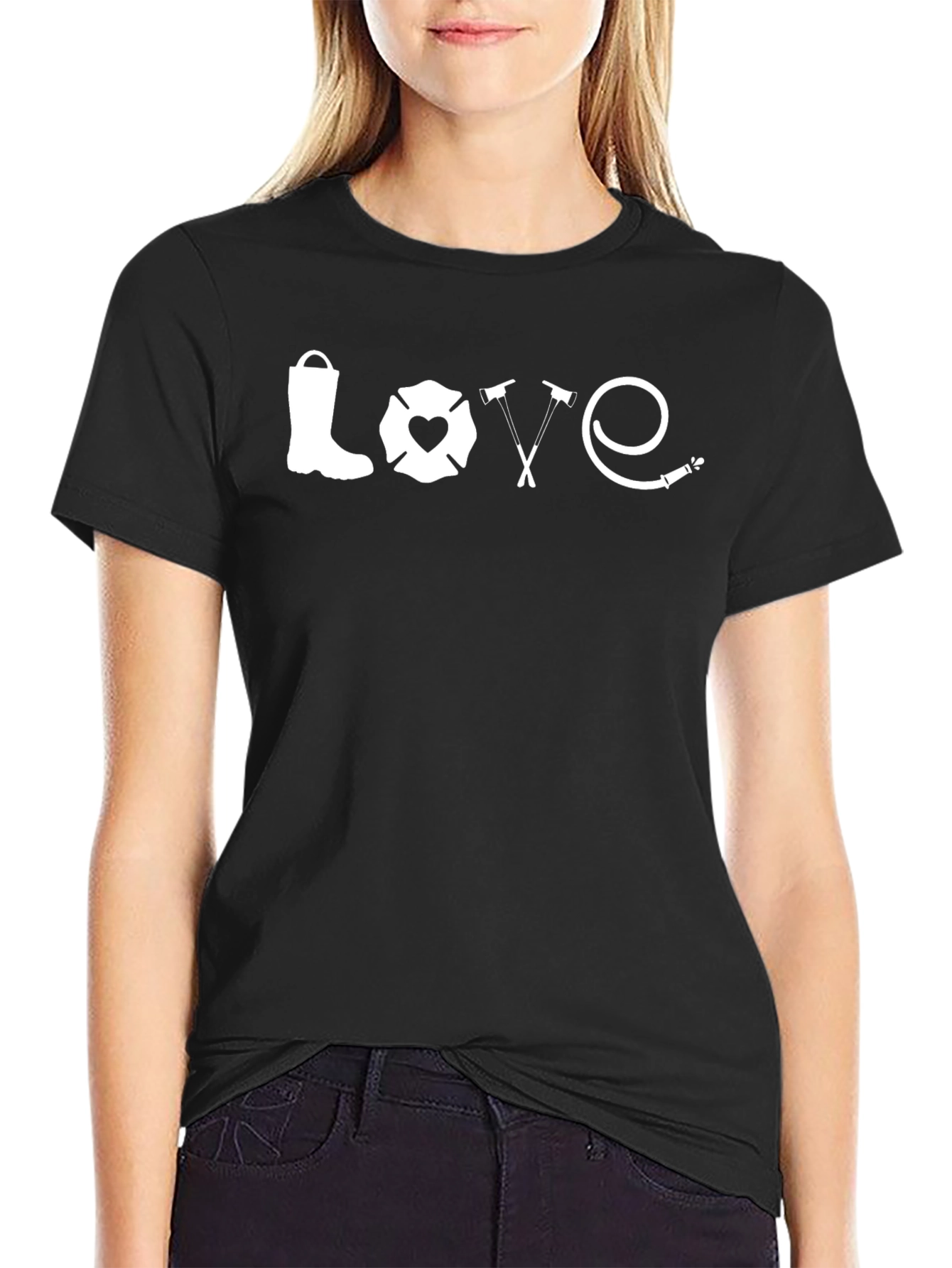 Firefighter LOVE Graphic T-Shirt