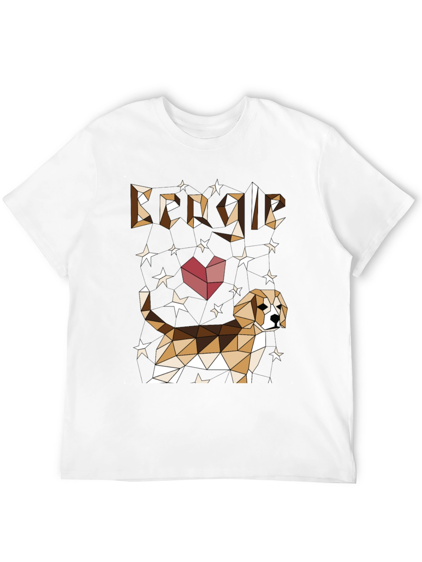 Geometric Beagle Dog Graphic T-Shirt