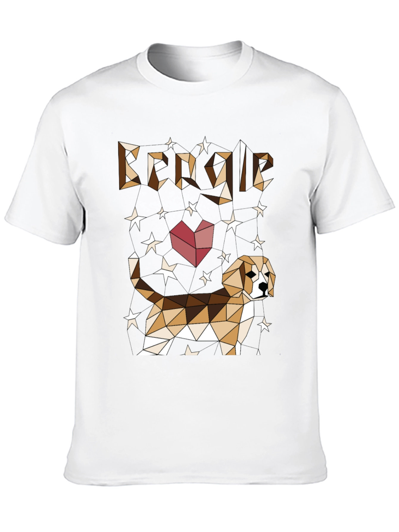 Geometric Beagle Dog Graphic T-Shirt