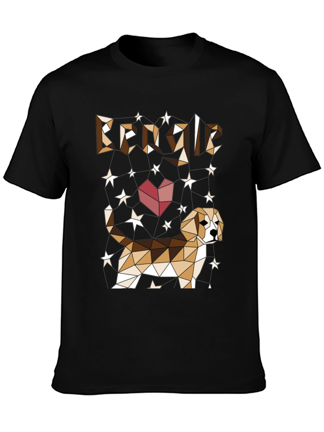Geometric Beagle Dog Graphic T-Shirt