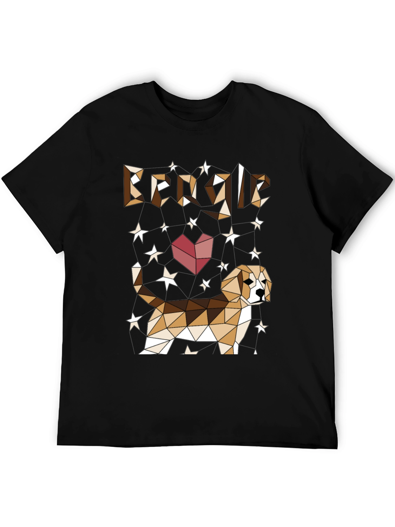 Geometric Beagle Dog Graphic T-Shirt
