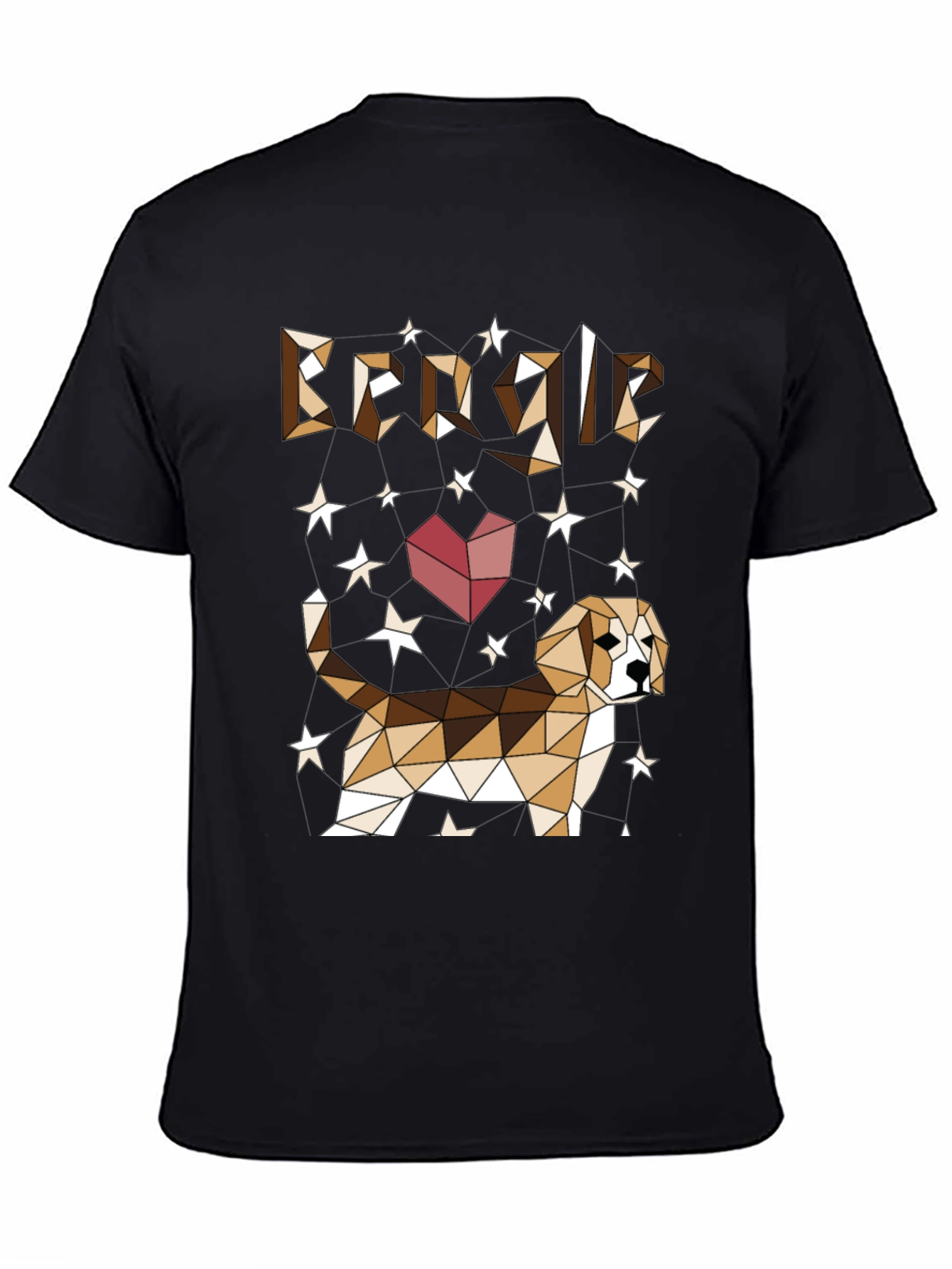 Geometric Beagle Dog Graphic T-Shirt