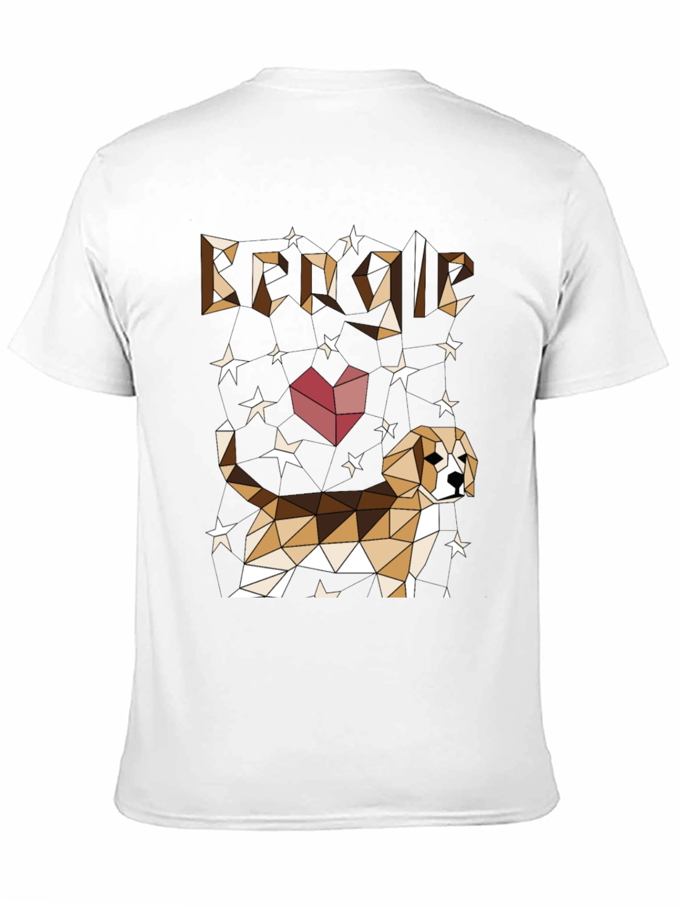 Geometric Beagle Dog Graphic T-Shirt