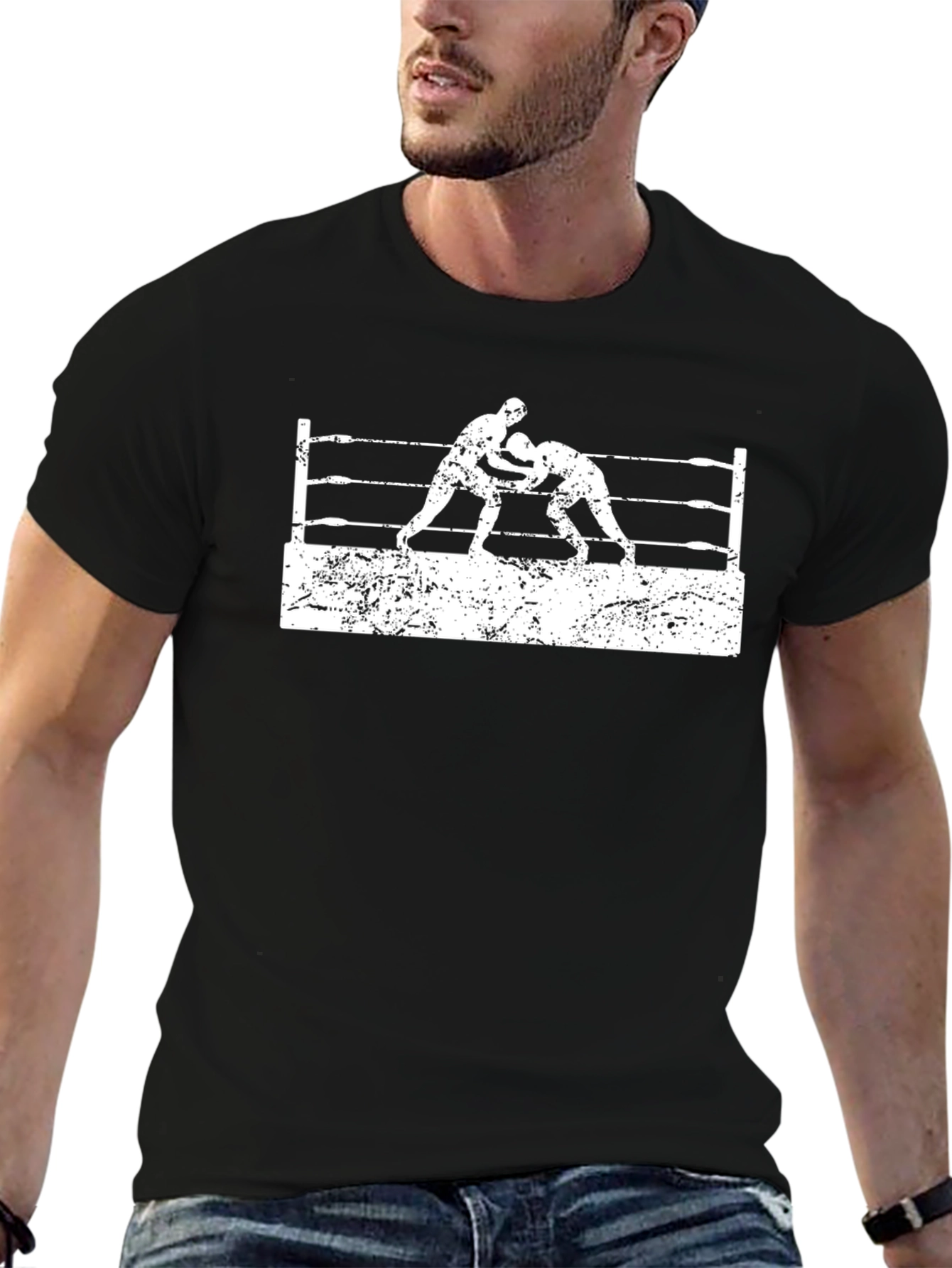 Wrestling Match Black T-Shirt