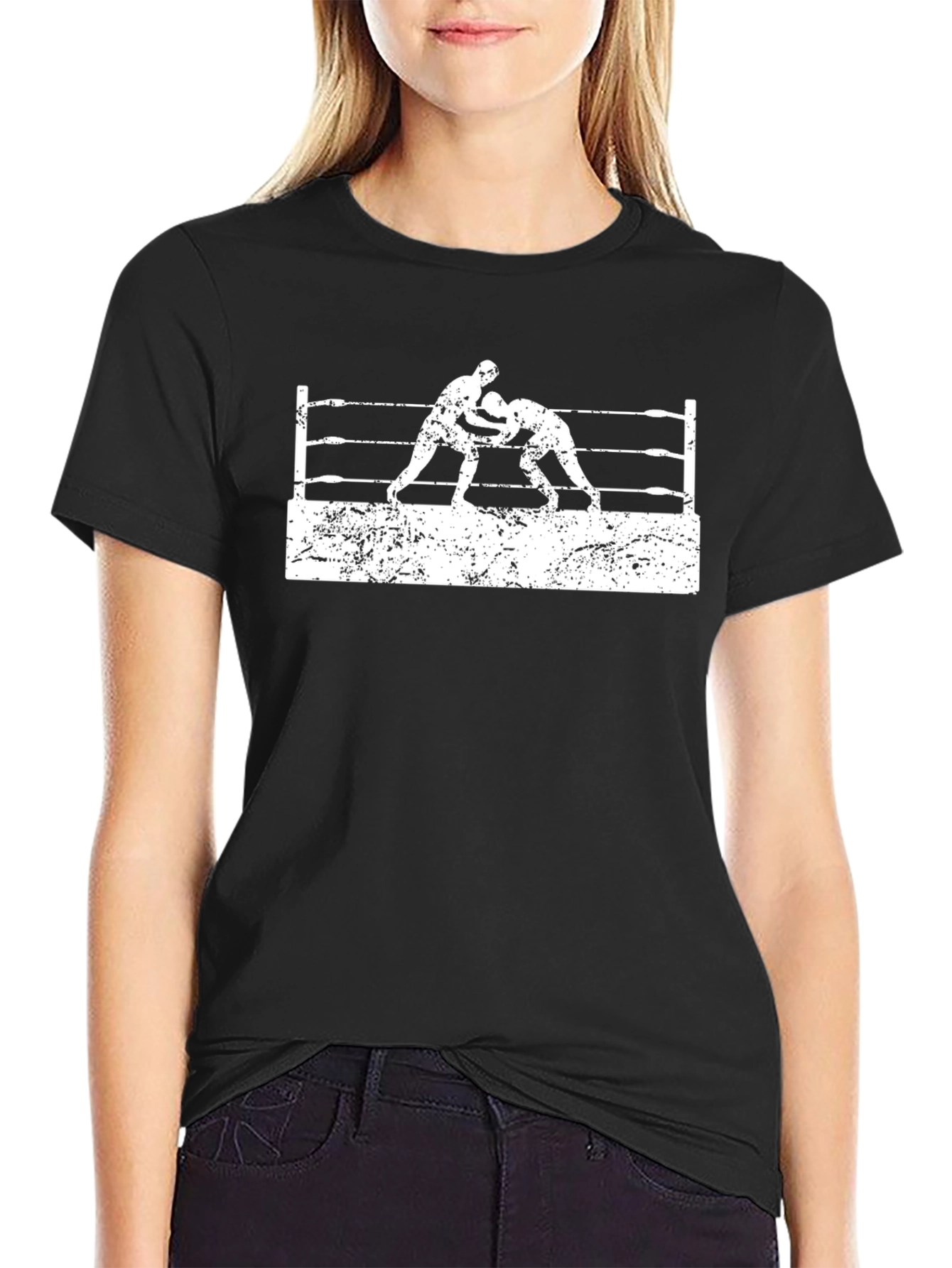 Wrestling Match Black T-Shirt