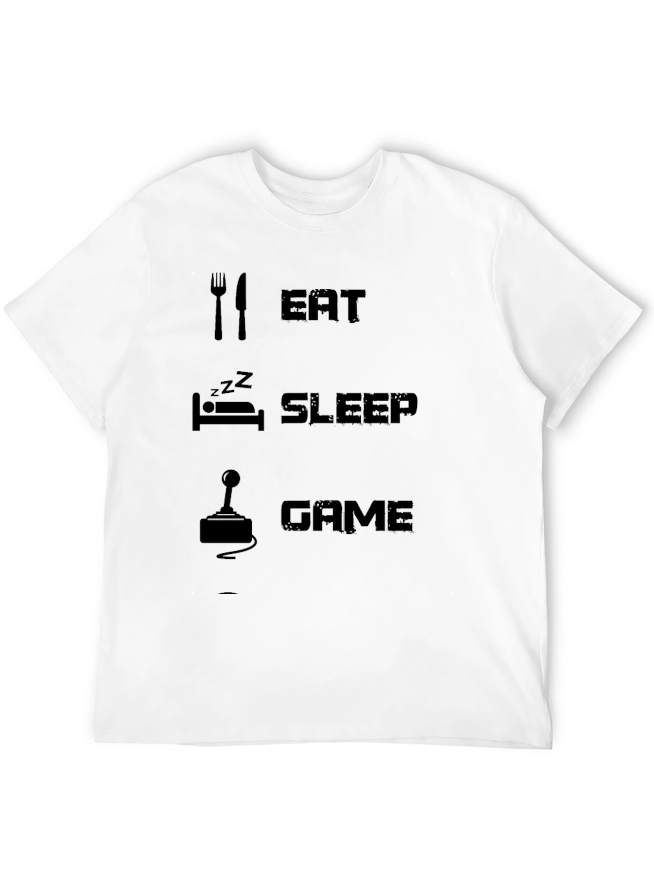 Eat Sleep Game Black T-Shirt