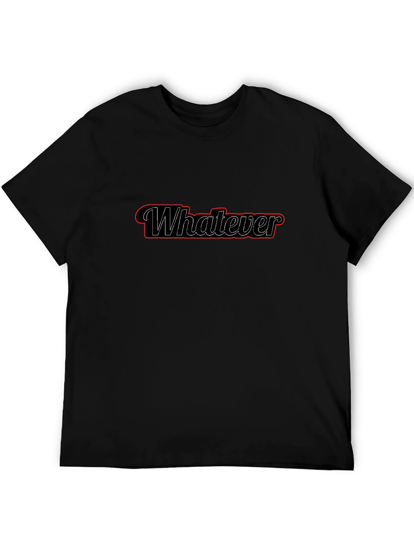 Whatever Graphic Tee - Trendy Black T-Shirt