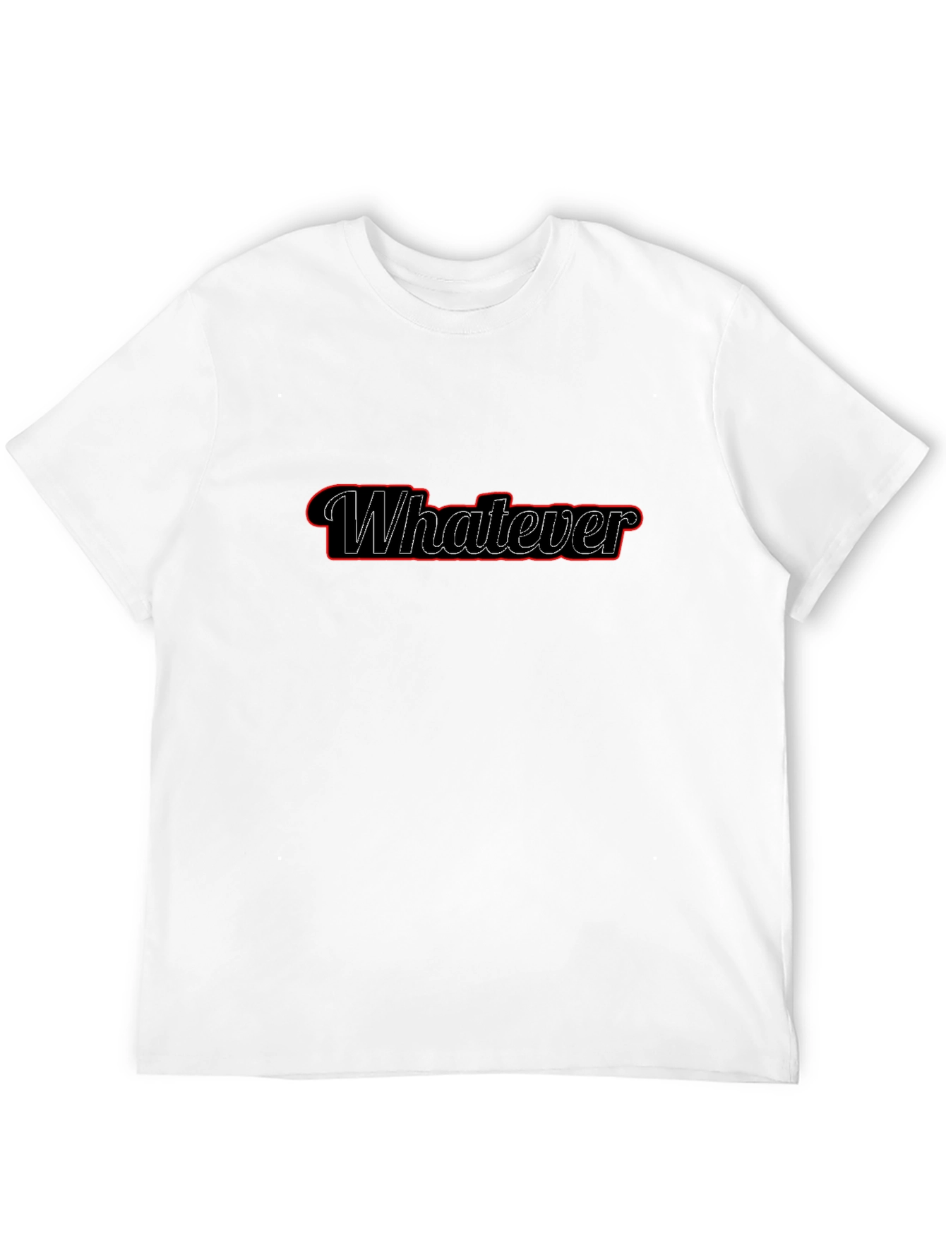 Whatever Graphic Tee - Trendy Black T-Shirt