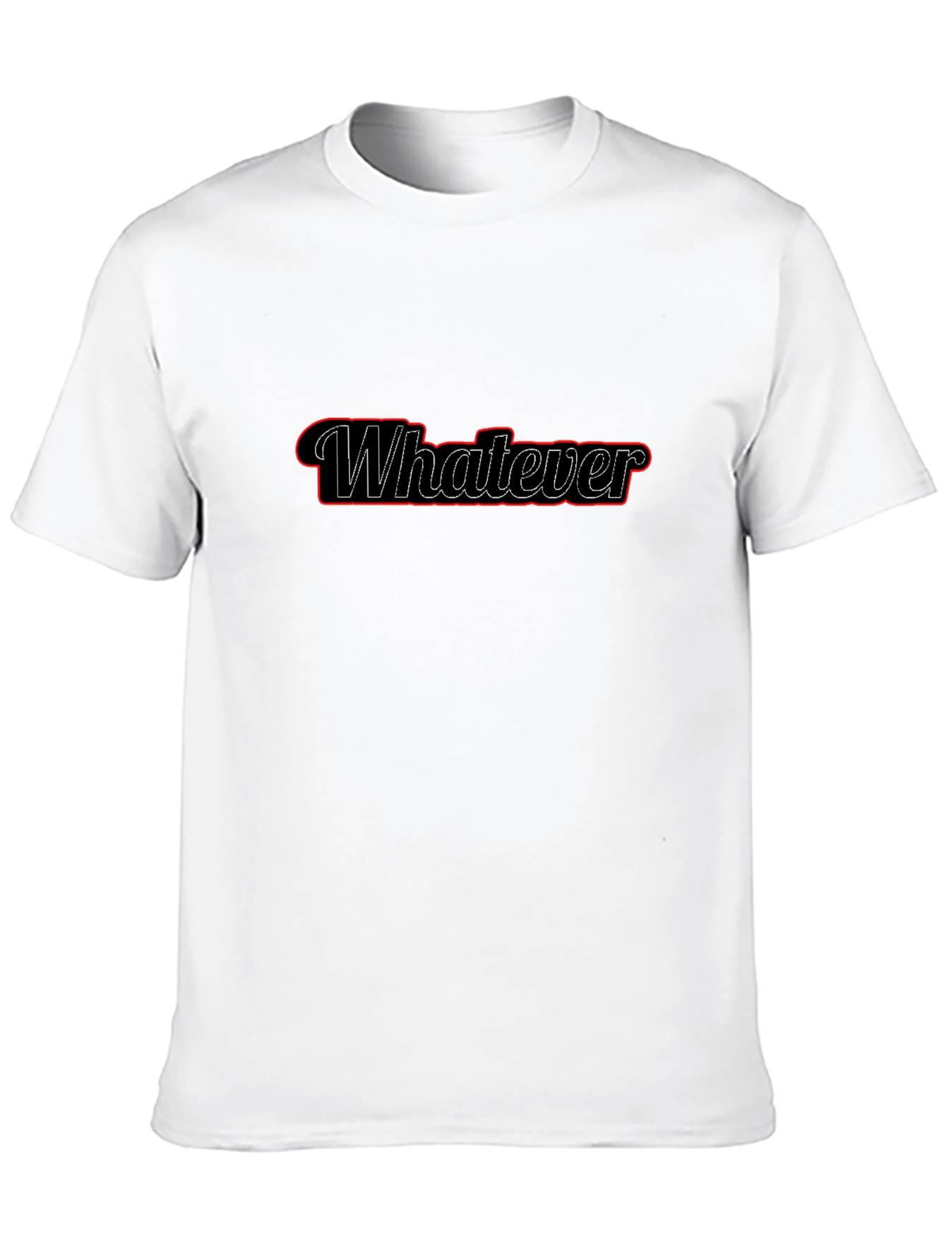 Whatever Graphic Tee - Trendy Black T-Shirt