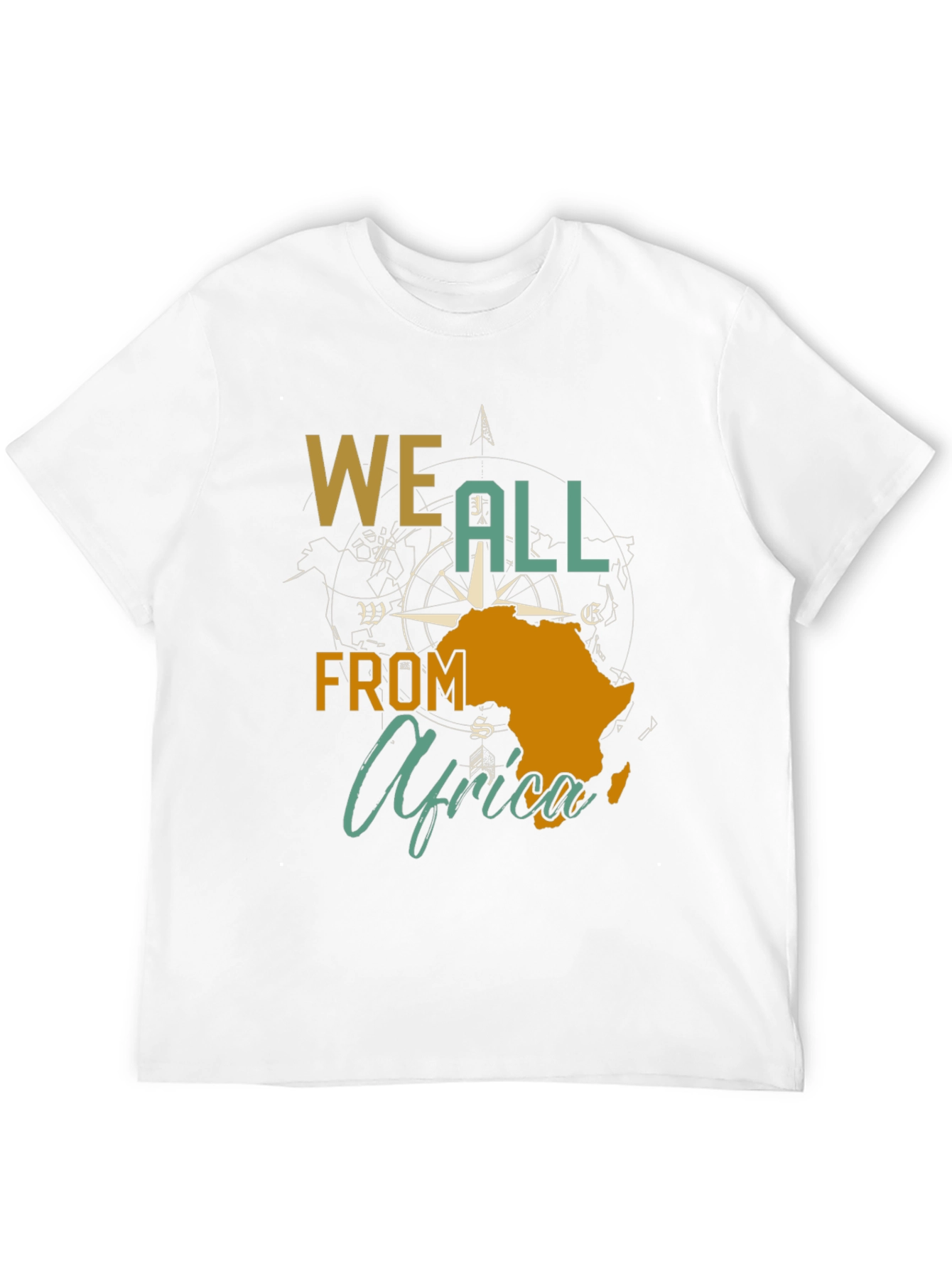 We All From Africa Compass Graphic T-Shirt