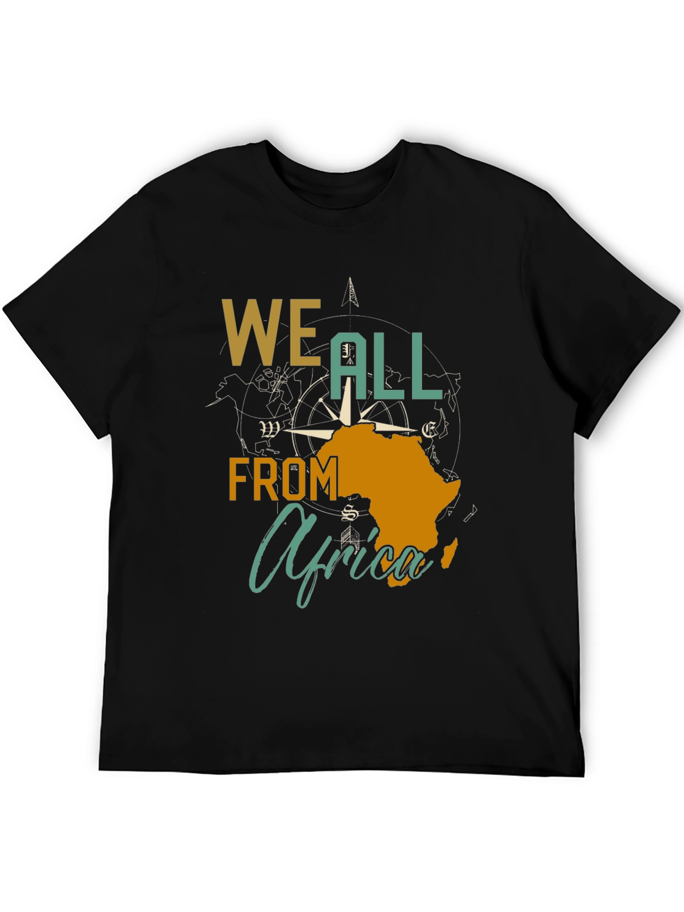 We All From Africa Compass Graphic T-Shirt