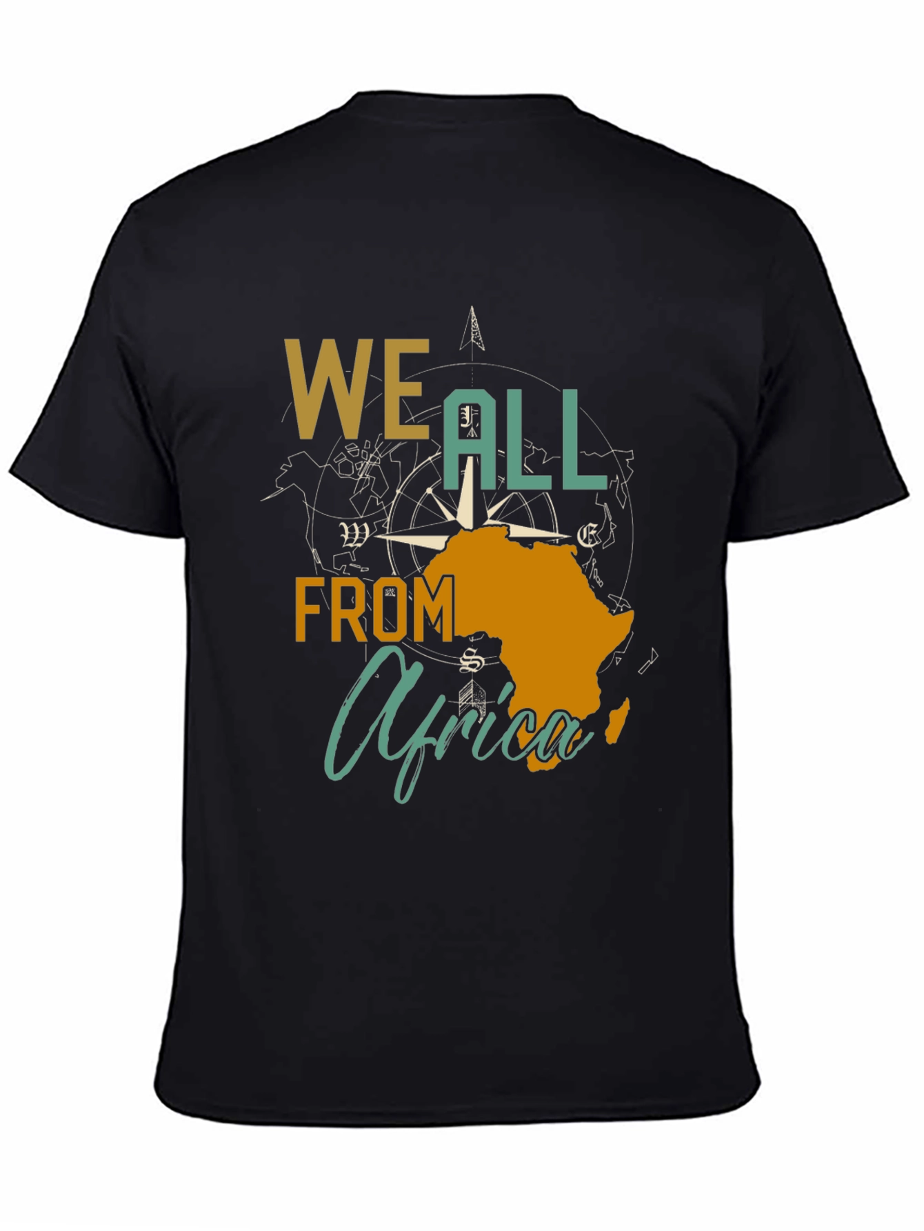We All From Africa Compass Graphic T-Shirt