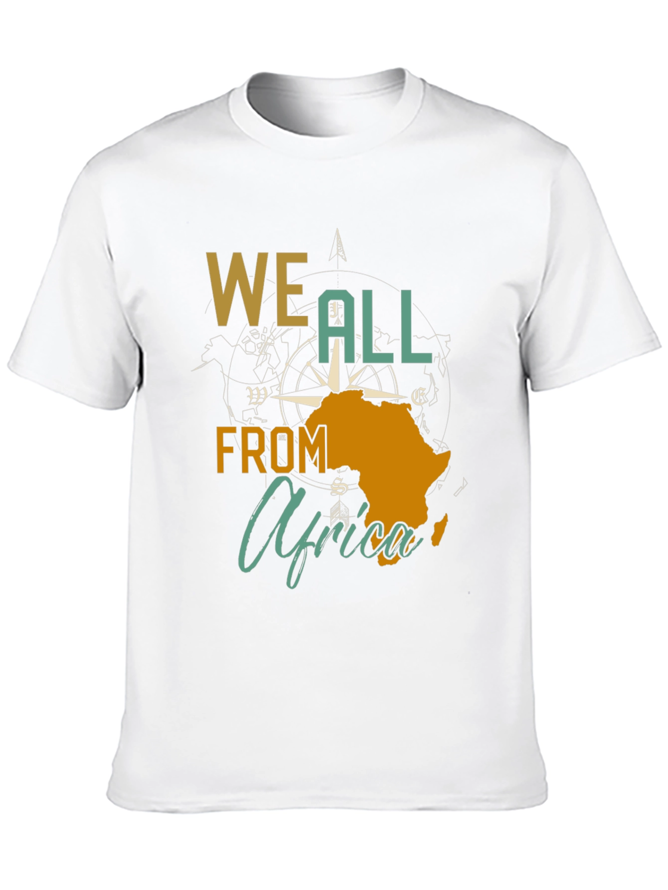 We All From Africa Compass Graphic T-Shirt