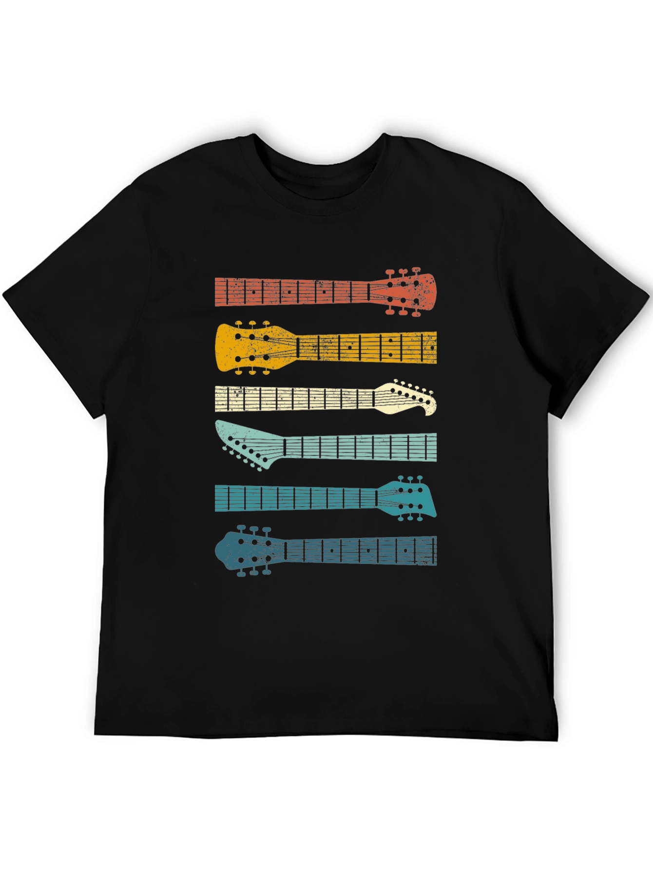 Retro Guitar Head T-Shirt - Music Lover Tee