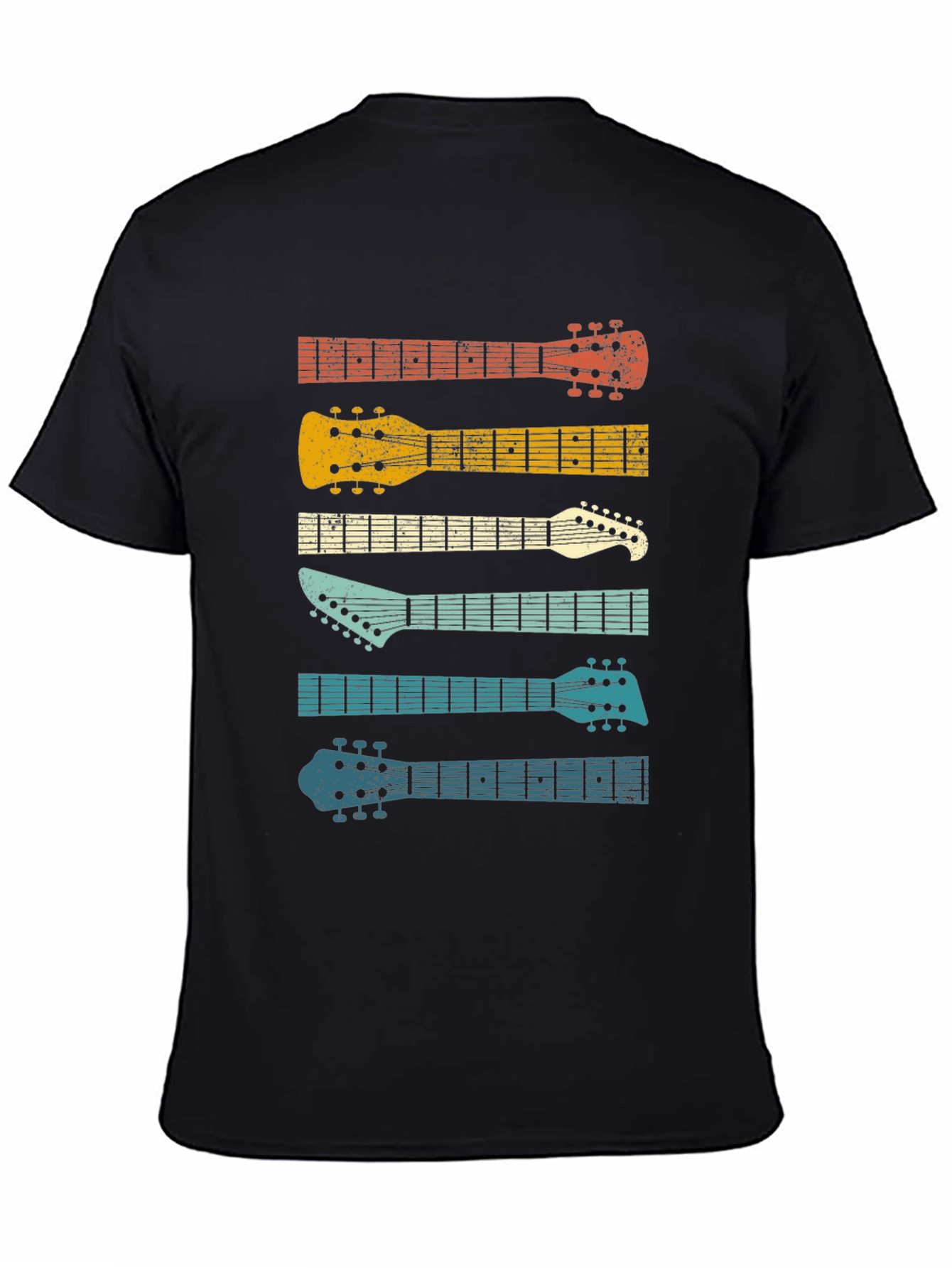 Retro Guitar Head T-Shirt - Music Lover Tee