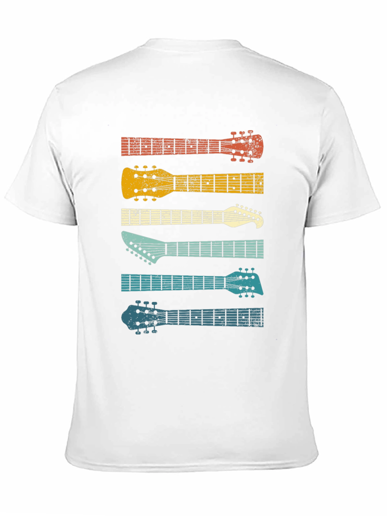 Retro Guitar Head T-Shirt - Music Lover Tee
