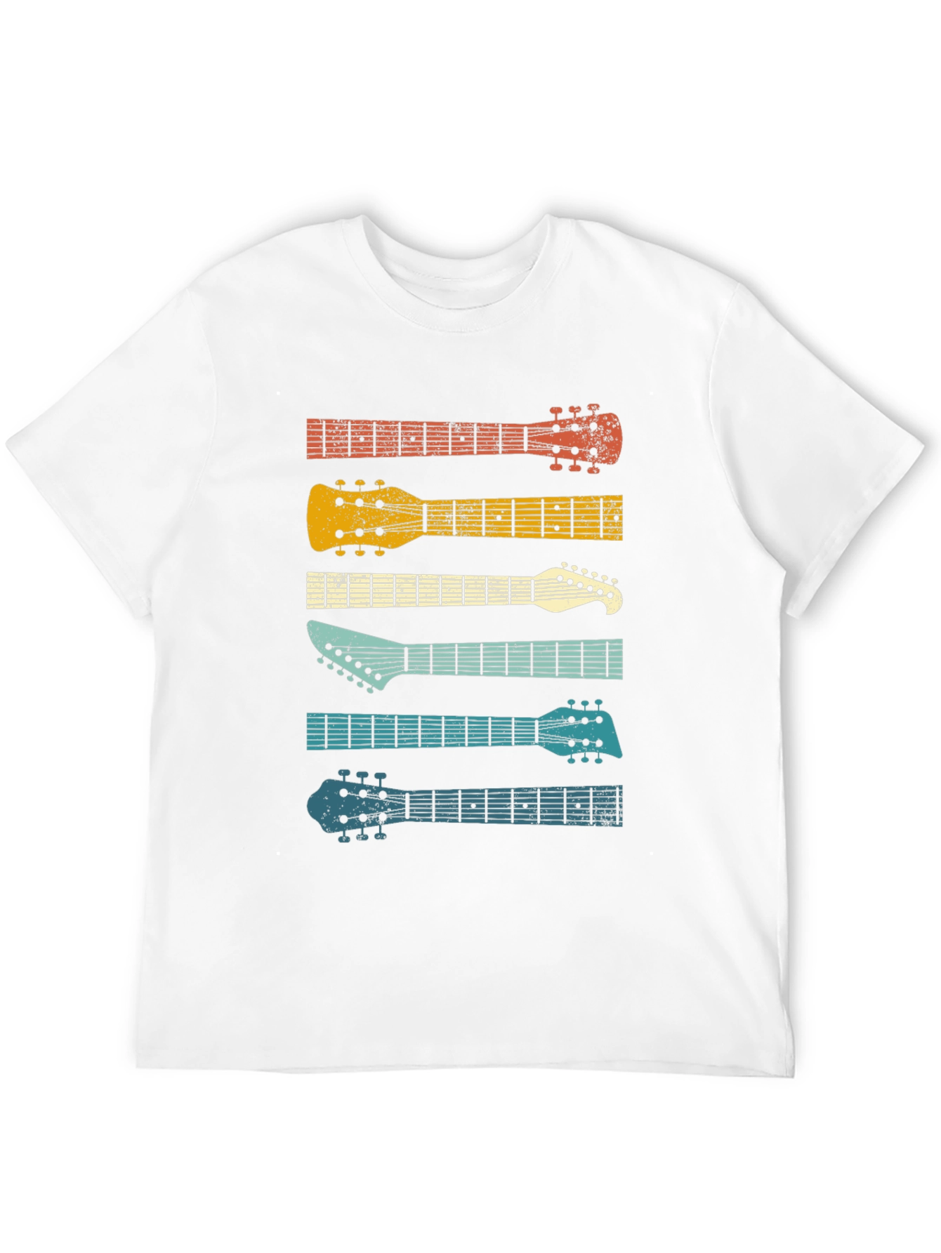 Retro Guitar Head T-Shirt - Music Lover Tee