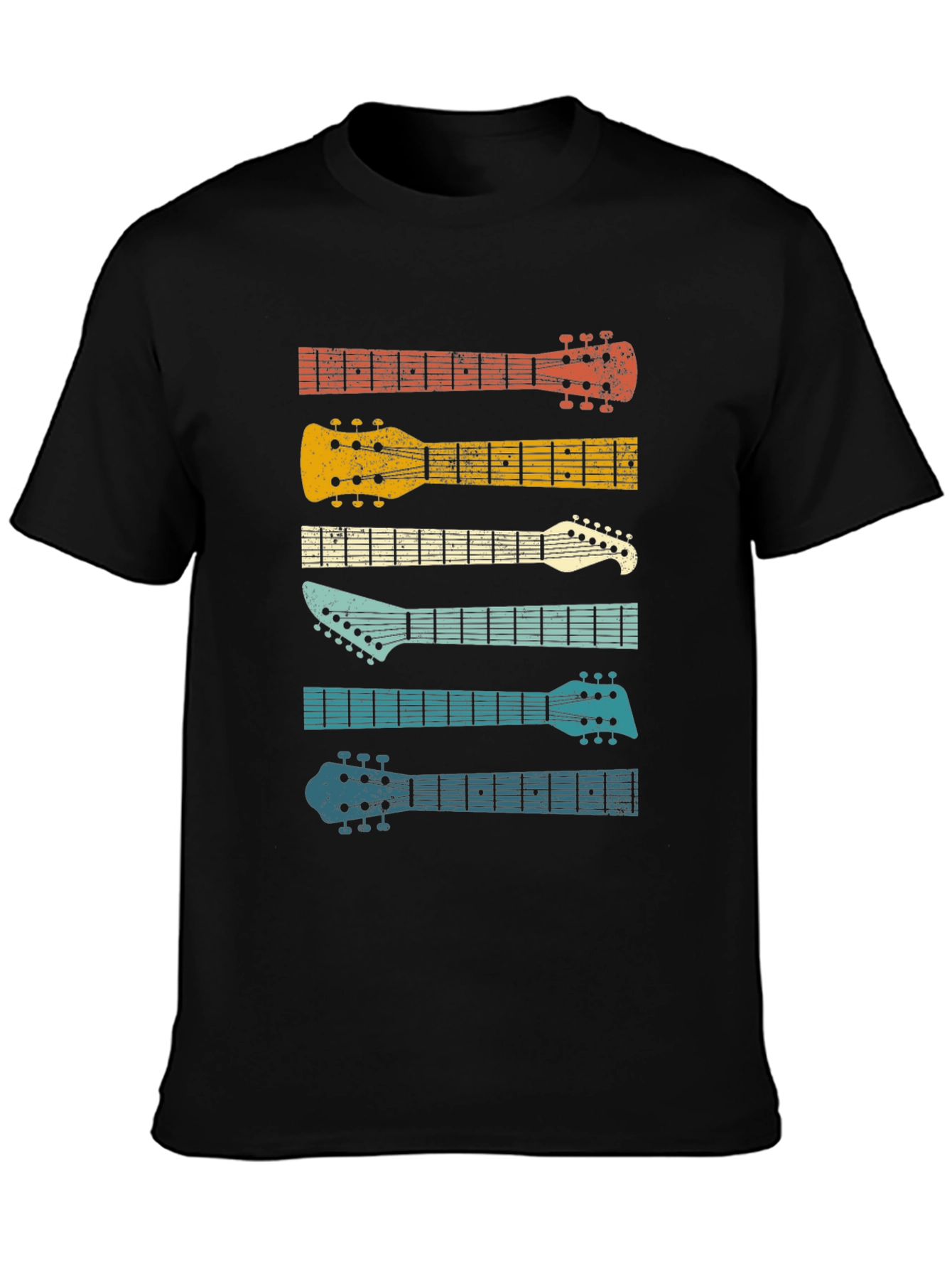 Retro Guitar Head T-Shirt - Music Lover Tee
